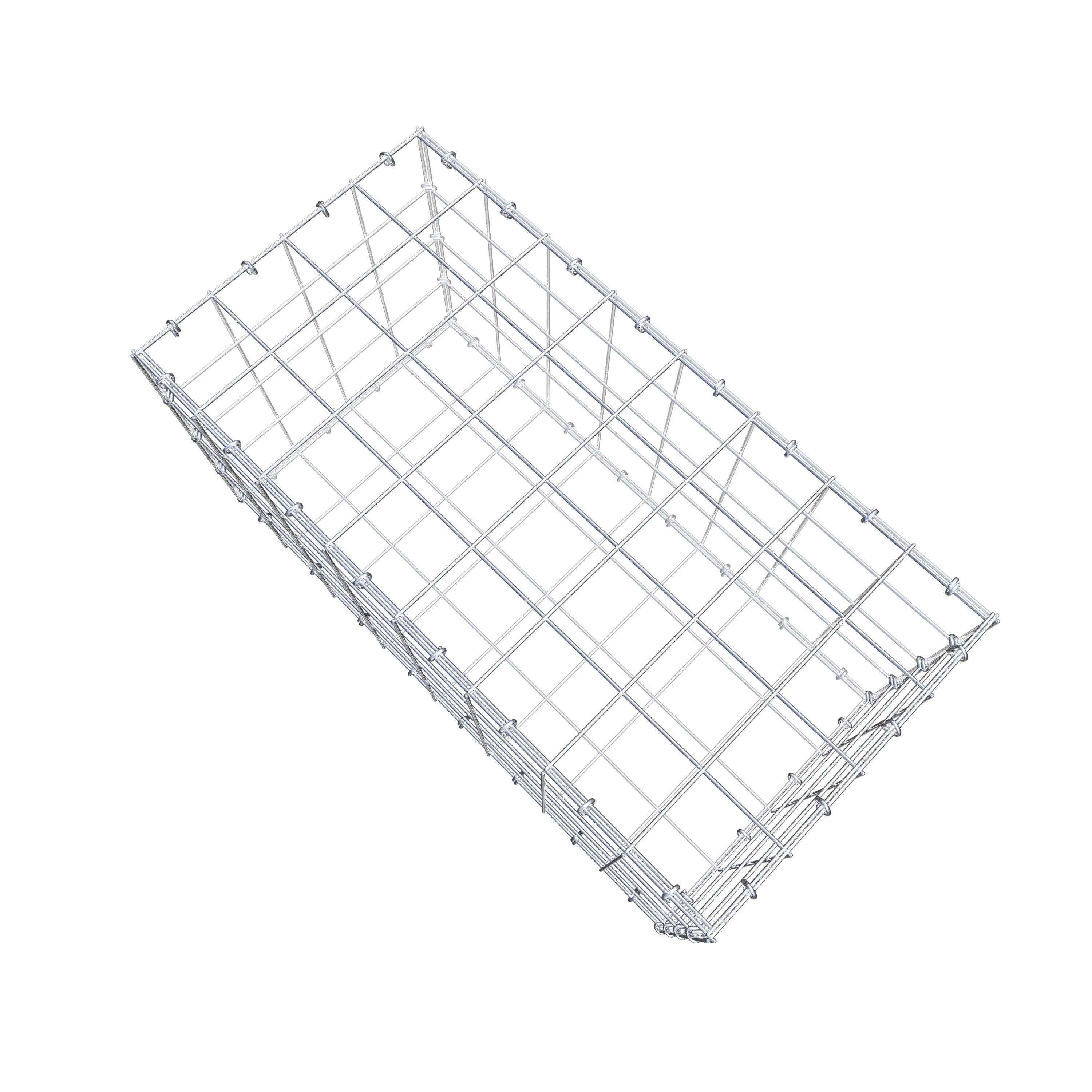 Gabion 80 cm x 40 cm x 40 cm (L x H x D), maskstorlek 10 cm x 10 cm, C-ring