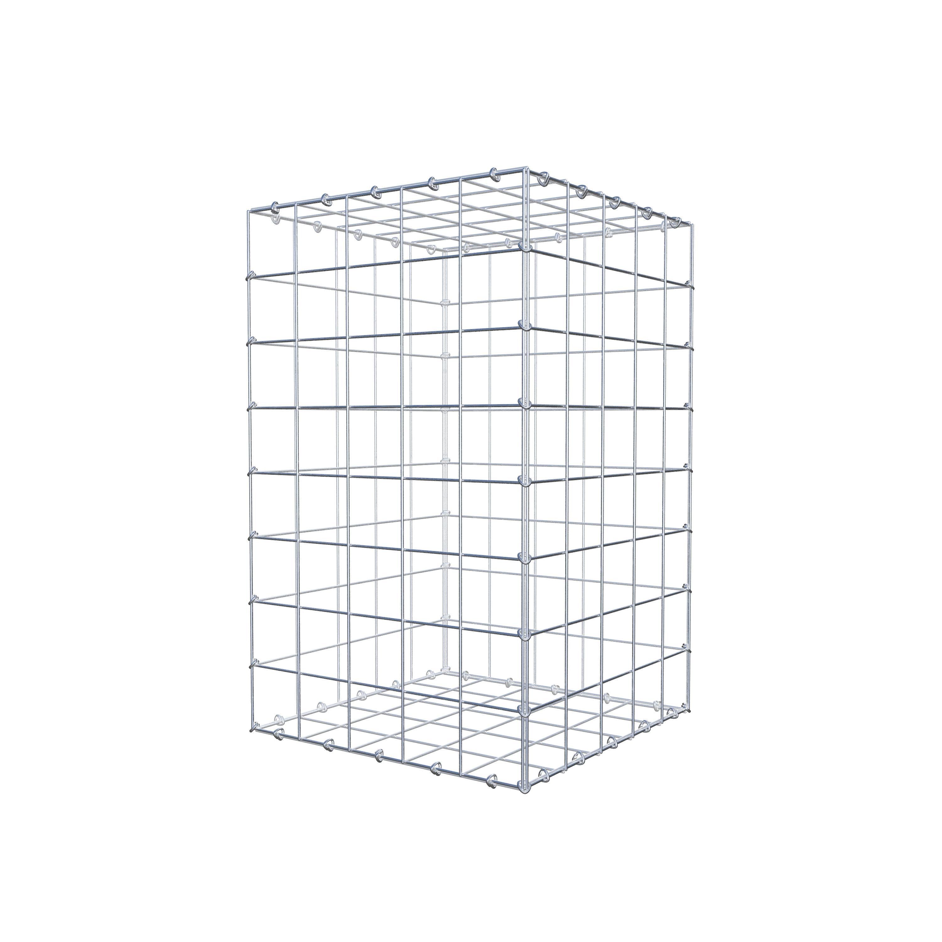 Gabion 80 cm x 50 cm x 50 cm (L x H x D), maskstorlek 10 cm x 10 cm, C-ring