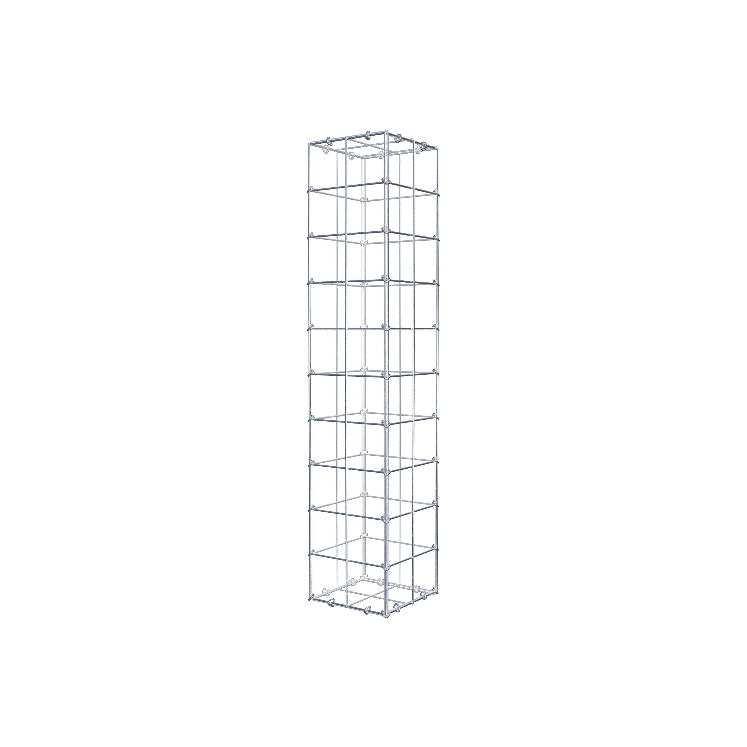 Gabion 100 cm x 20 cm x 20 cm (L x H x D), maskstorlek 10 cm x 10 cm, C-ring