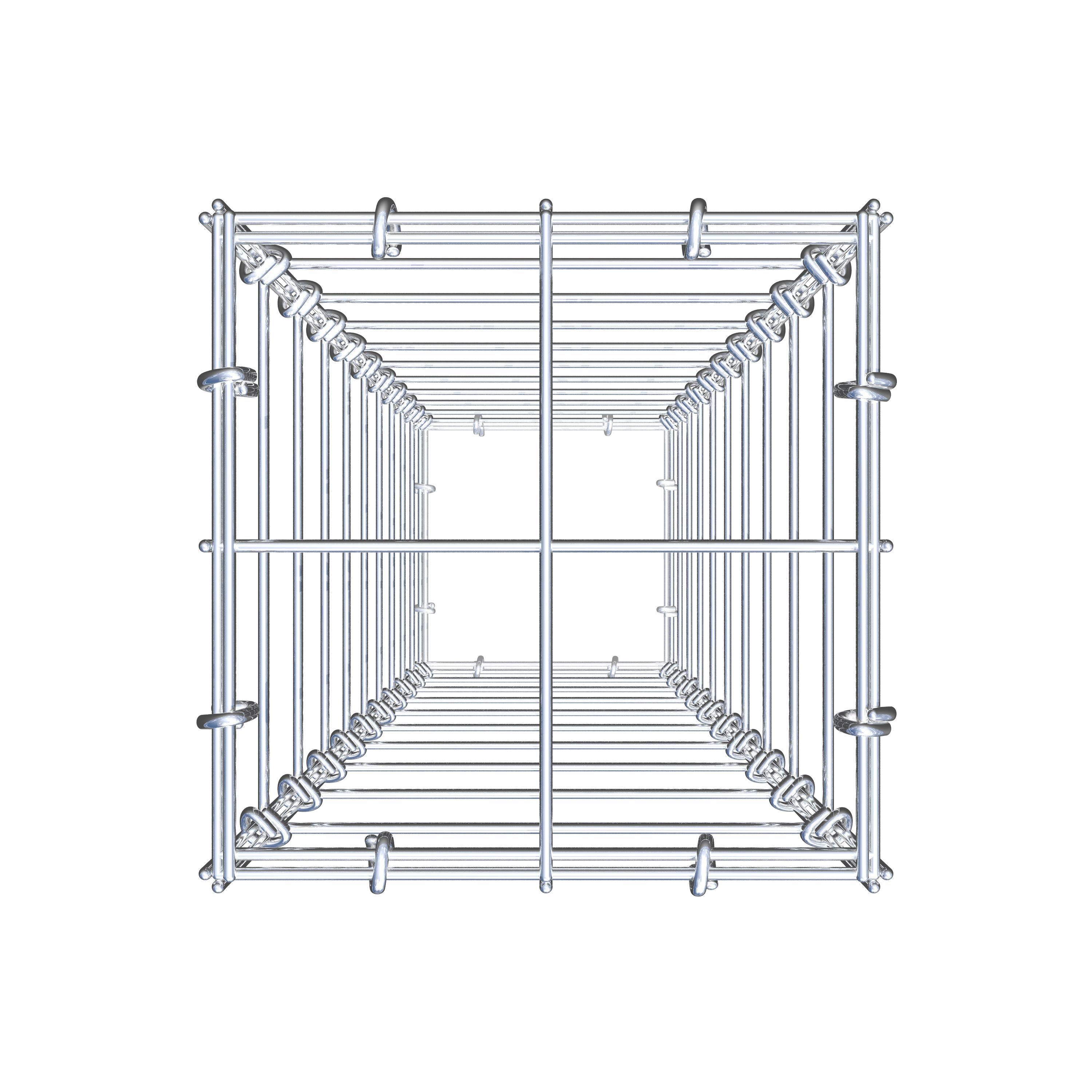 Gabion 100 cm x 20 cm x 20 cm (L x H x D), maskstorlek 10 cm x 10 cm, C-ring