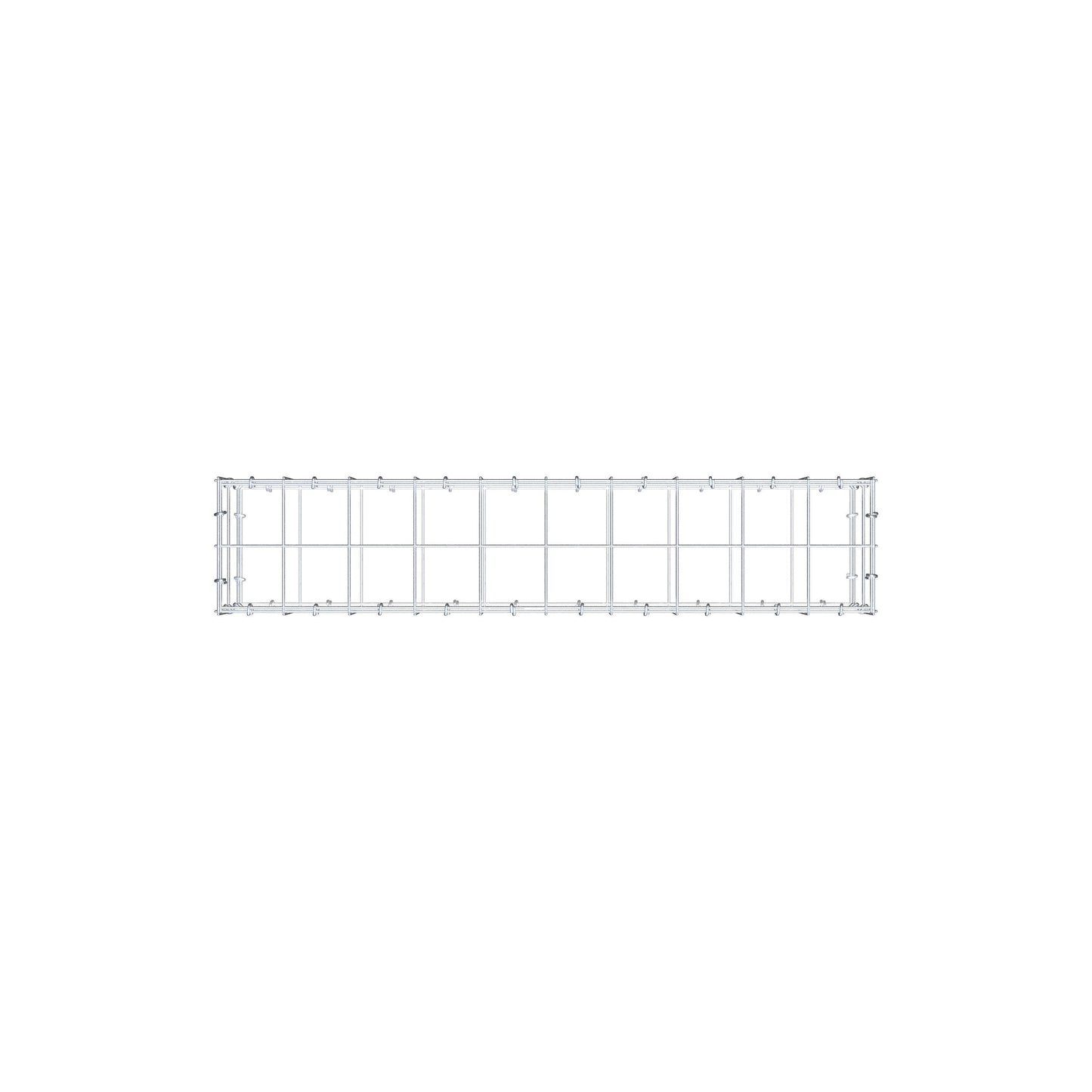 Gabbione 100 cm x 20 cm x 20 cm (L x H x P), maglia 10 cm x 10 cm, anello a C