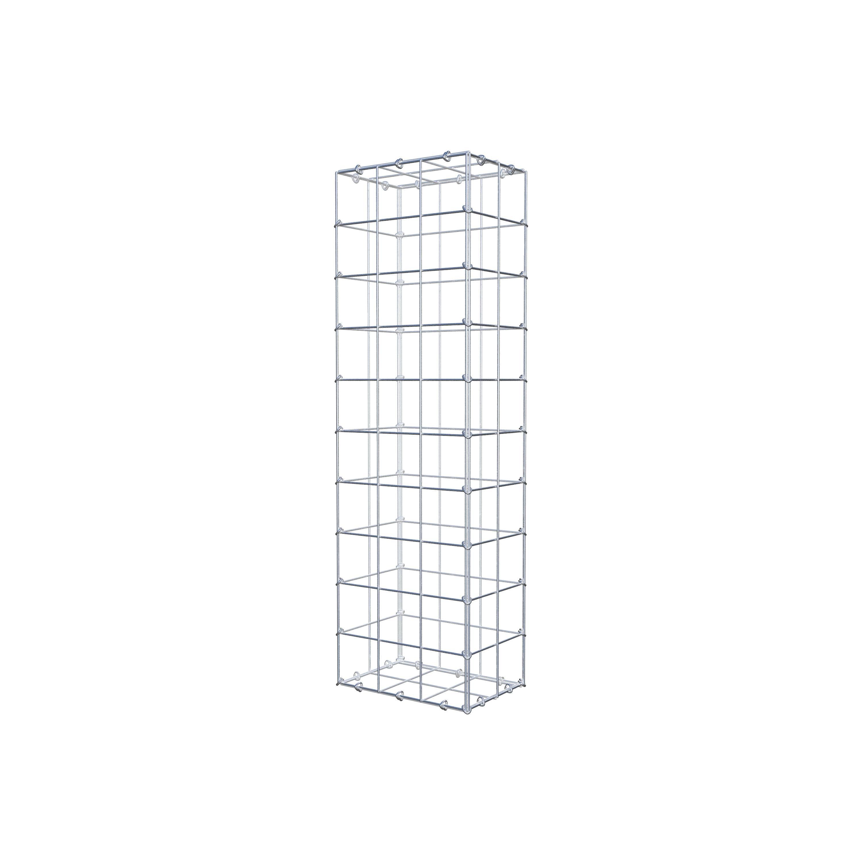 Gabion 100 cm x 20 cm x 30 cm (L x H x P), mailles 10 cm x 10 cm, anneau en C