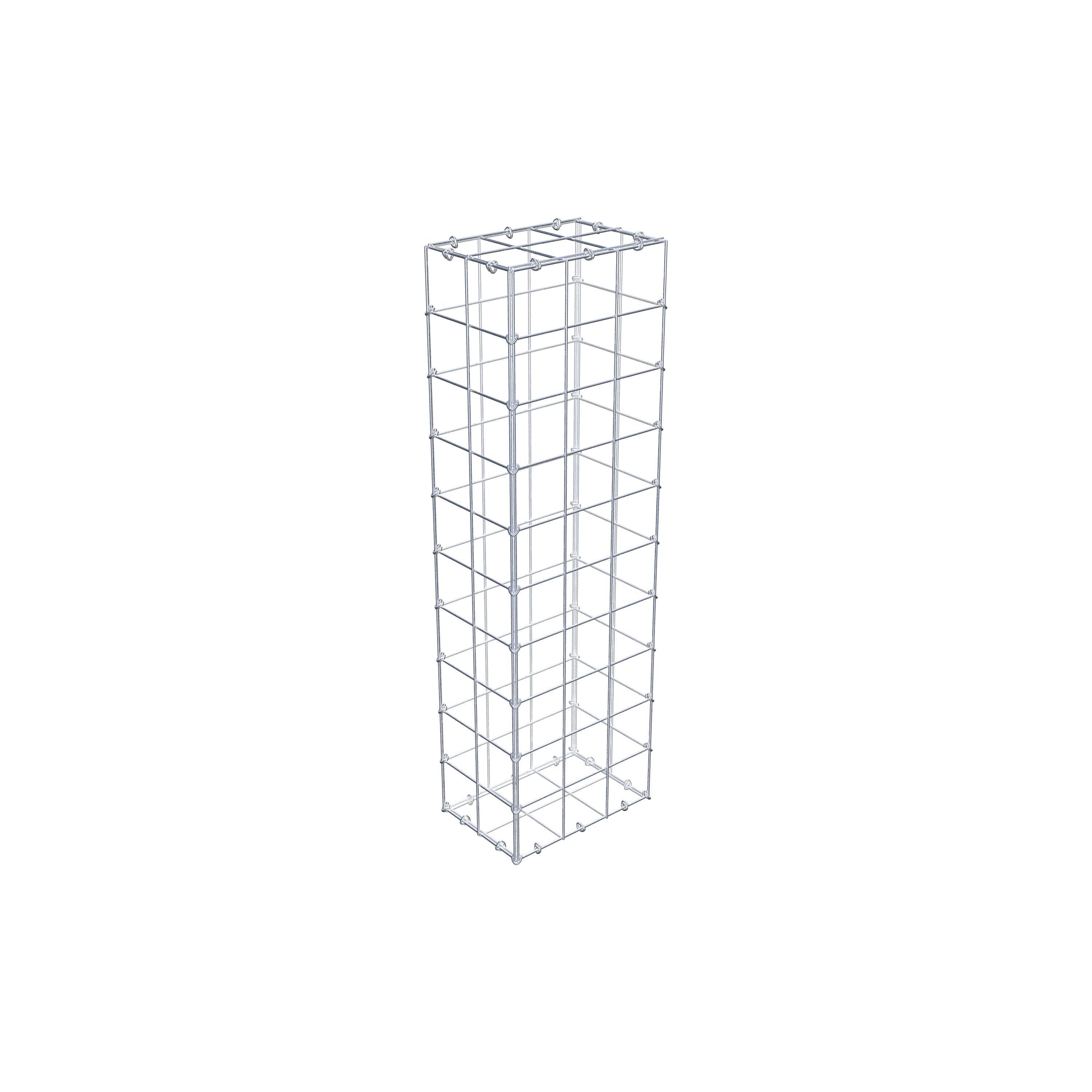 Gabion 100 cm x 20 cm x 30 cm (L x H x D), maskestørrelse 10 cm x 10 cm, C-ring