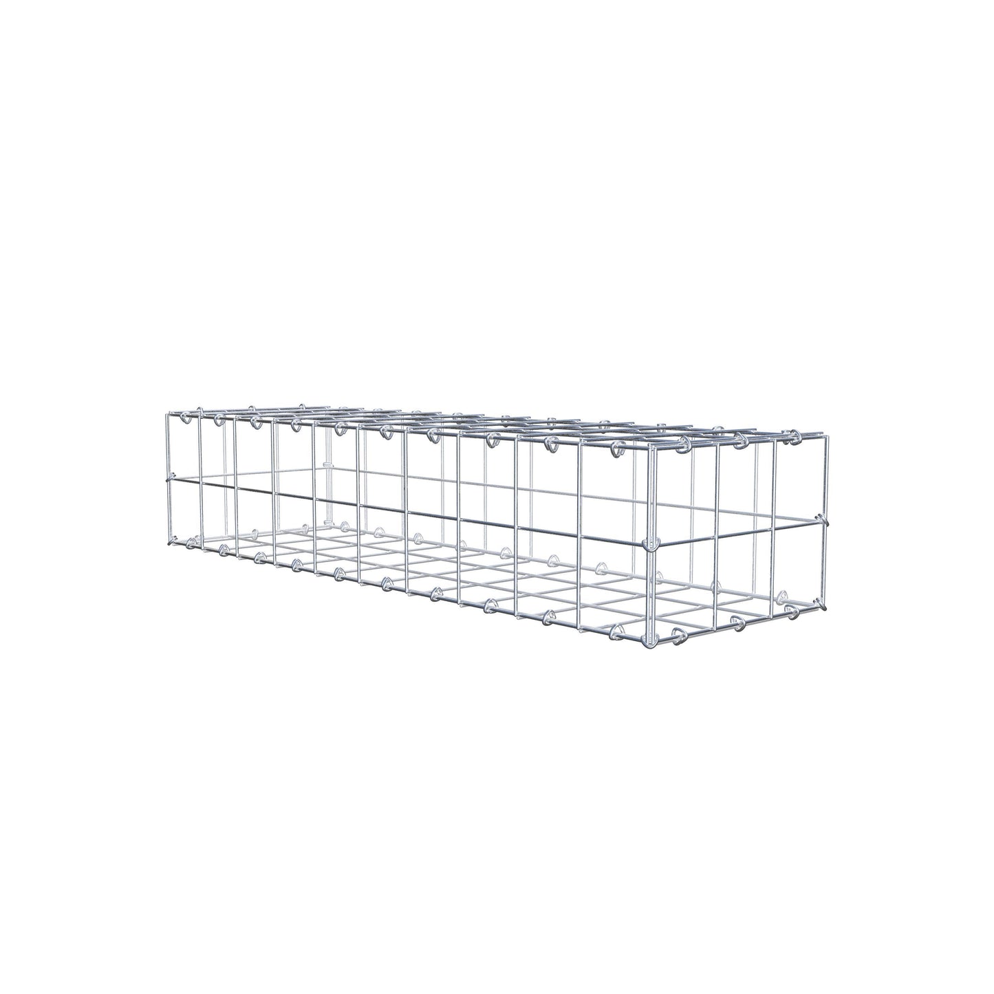 Gabião 100 cm x 20 cm x 30 cm (C x A x P), malhagem 10 cm x 10 cm, anel C