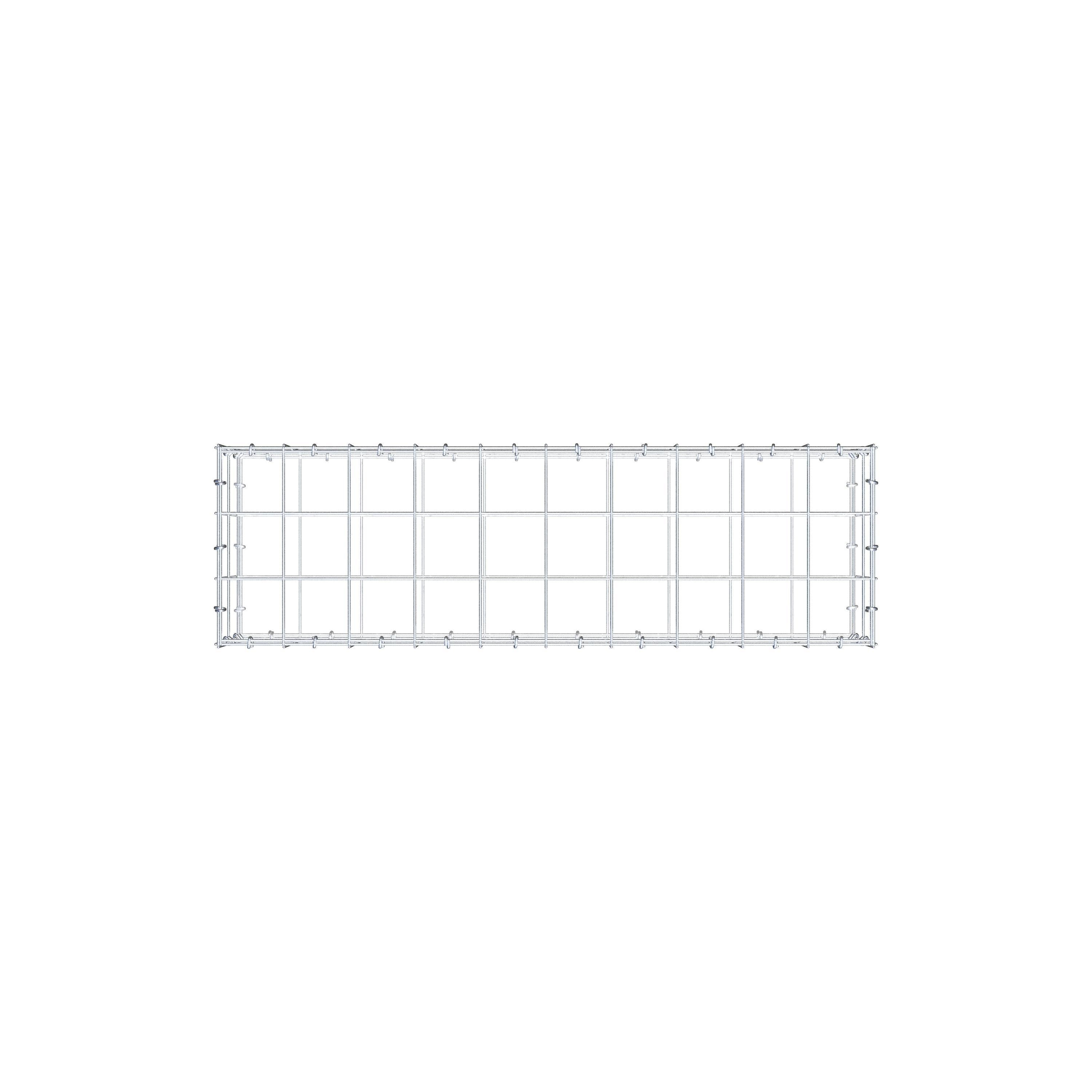 Gabion 100 cm x 20 cm x 30 cm (L x H x P), mailles 10 cm x 10 cm, anneau en C