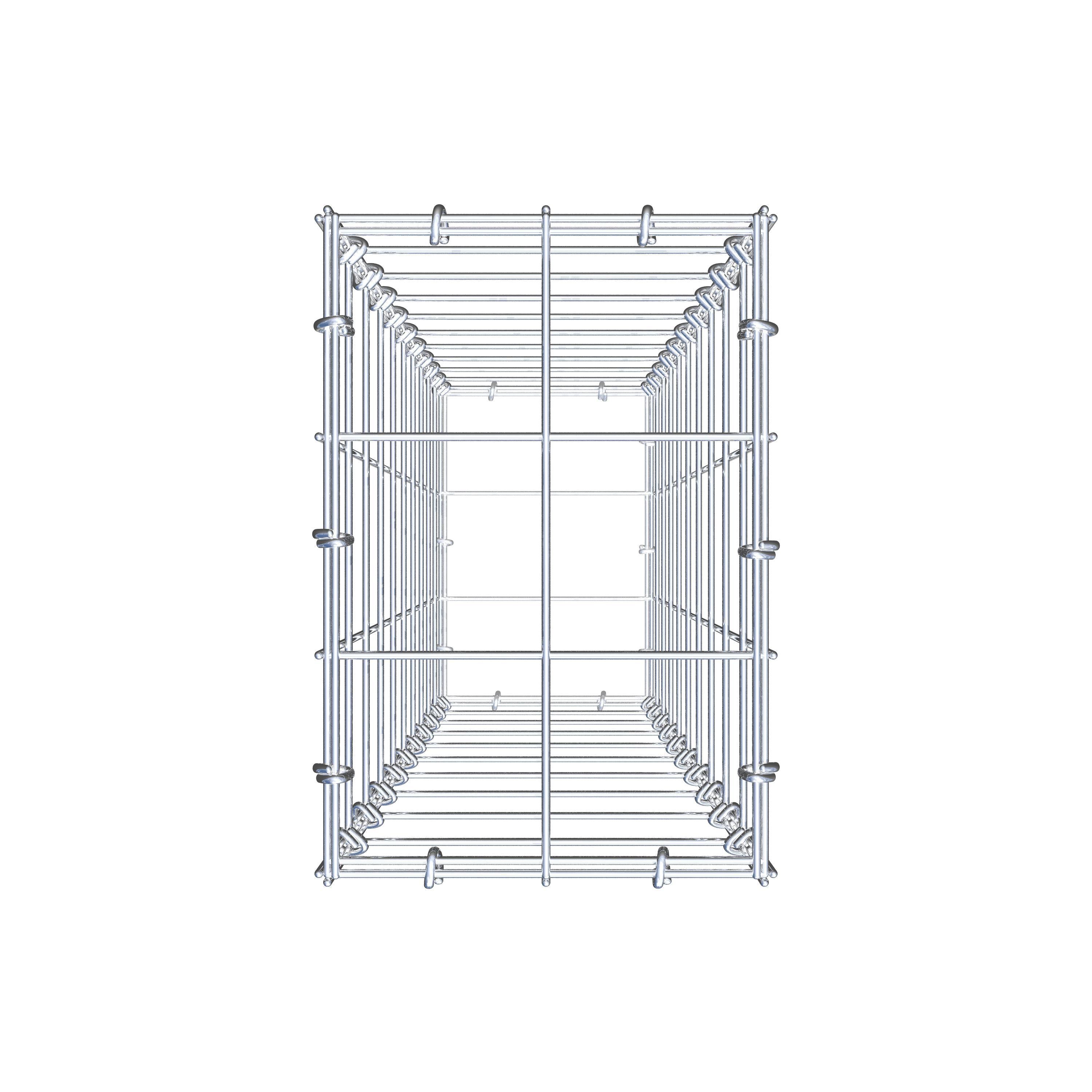 Gabião 100 cm x 20 cm x 30 cm (C x A x P), malhagem 10 cm x 10 cm, anel C