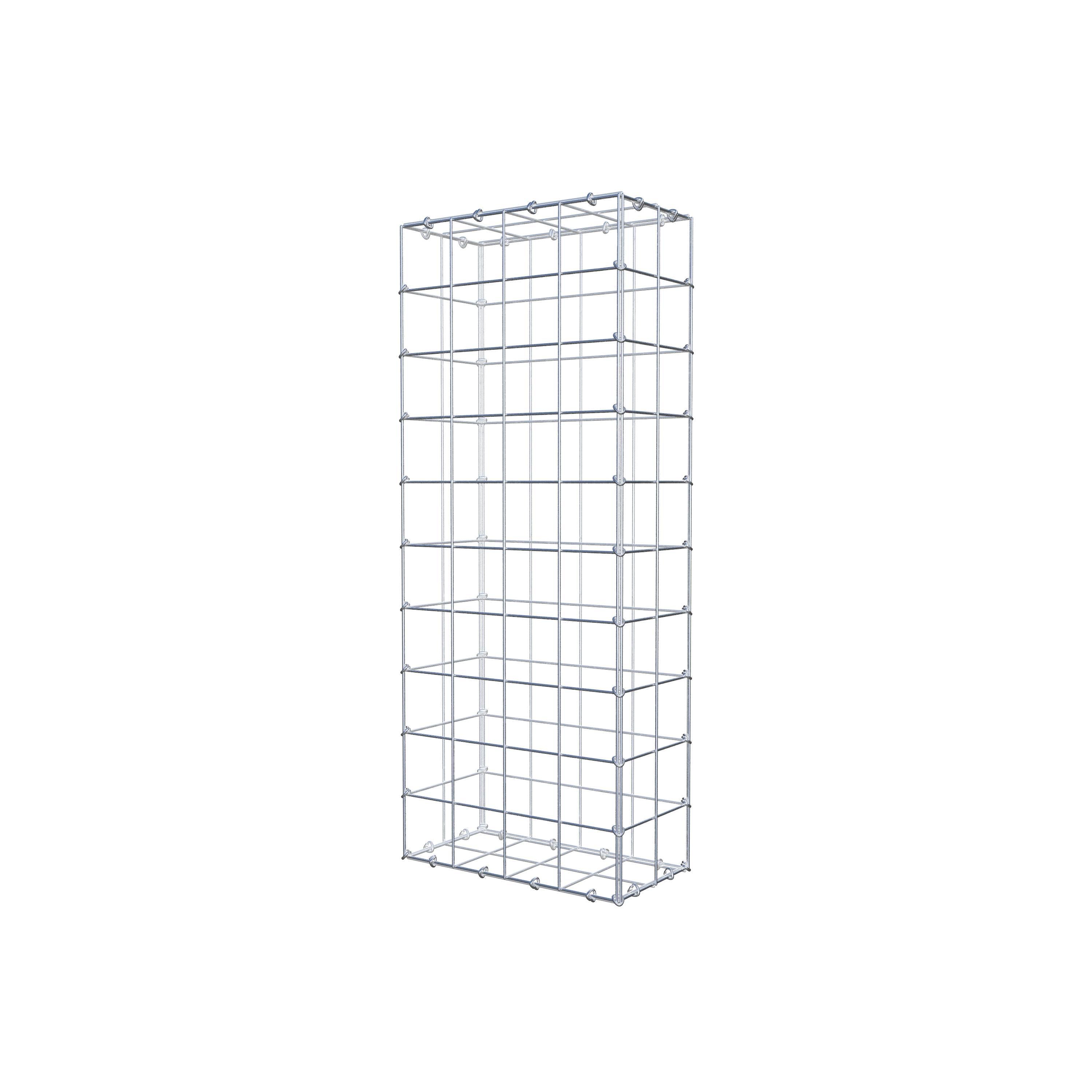 Gabion 100 cm x 20 cm x 40 cm (L x H x D), mesh size 10 cm x 10 cm, C-ring