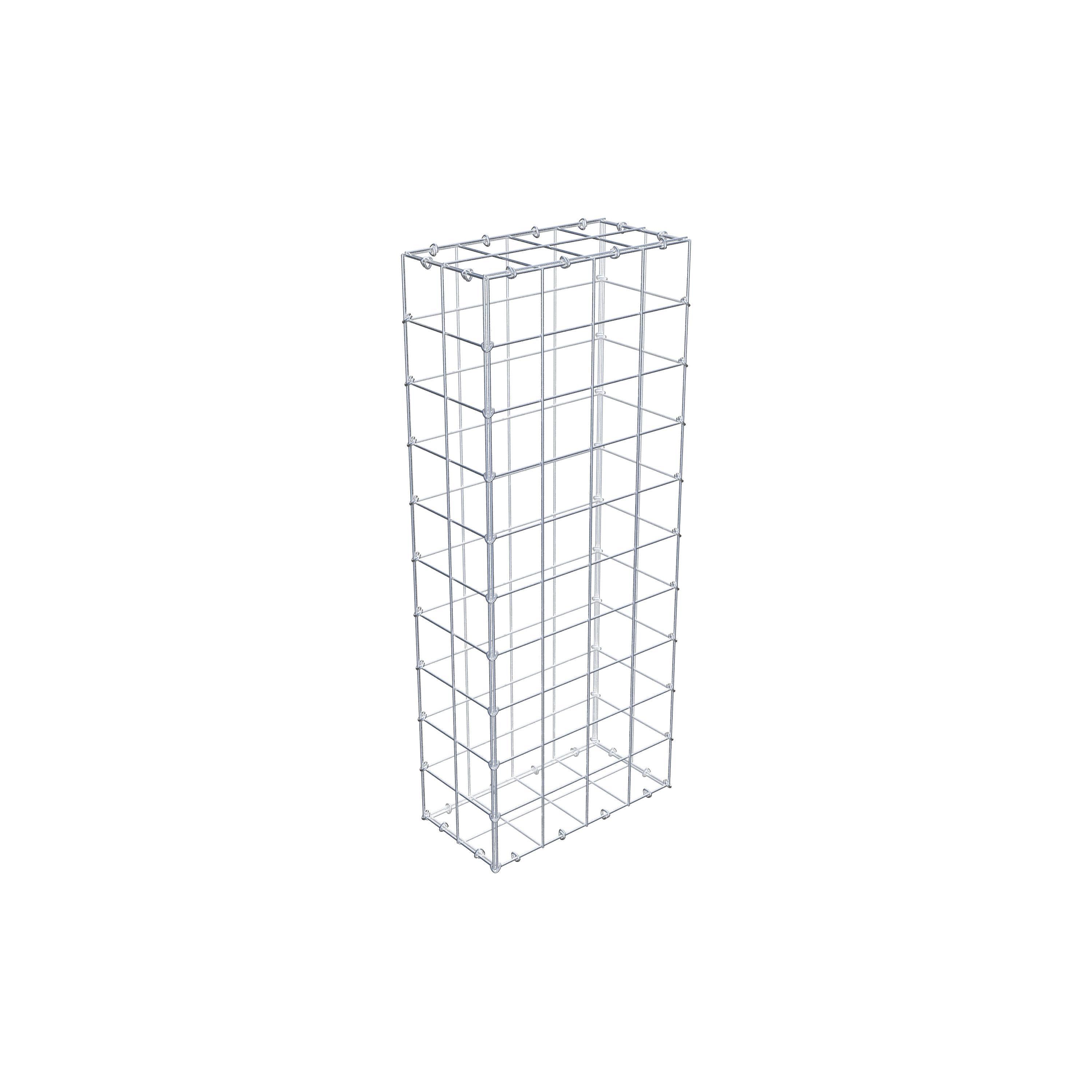 Gabion 100 cm x 20 cm x 40 cm (L x H x D), maskstorlek 10 cm x 10 cm, C-ring