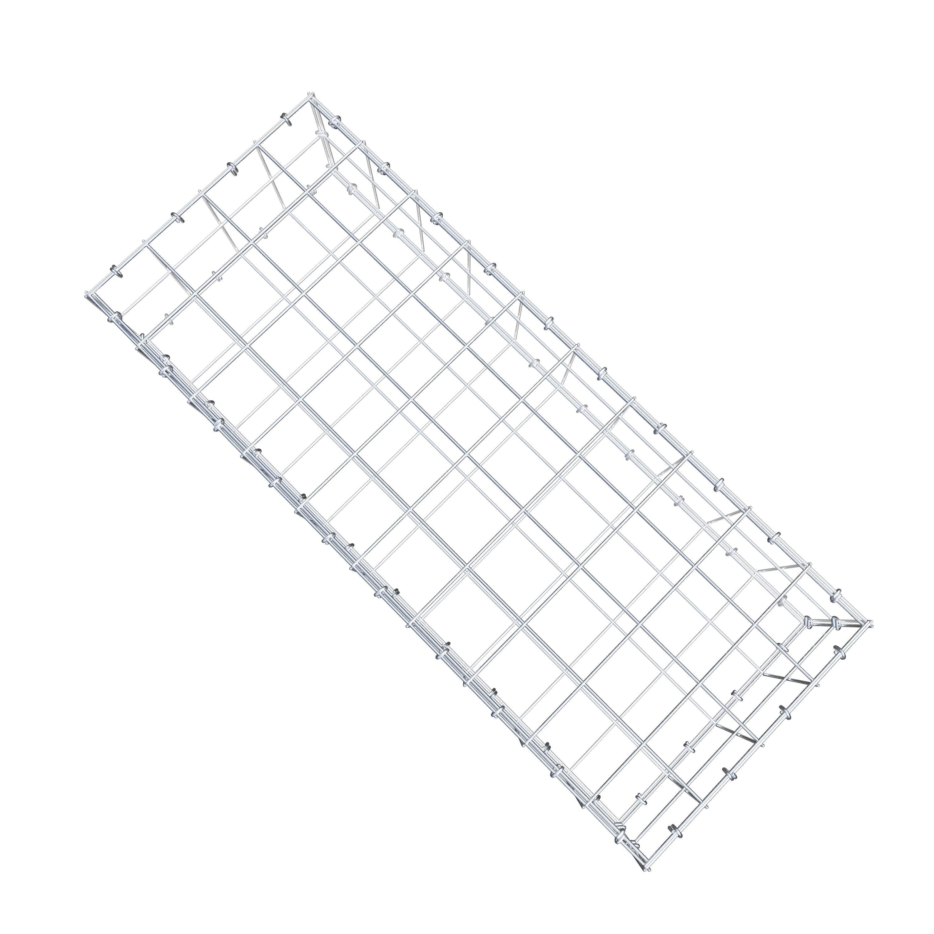 Gabion 100 cm x 20 cm x 40 cm (L x H x D), maskstorlek 10 cm x 10 cm, C-ring