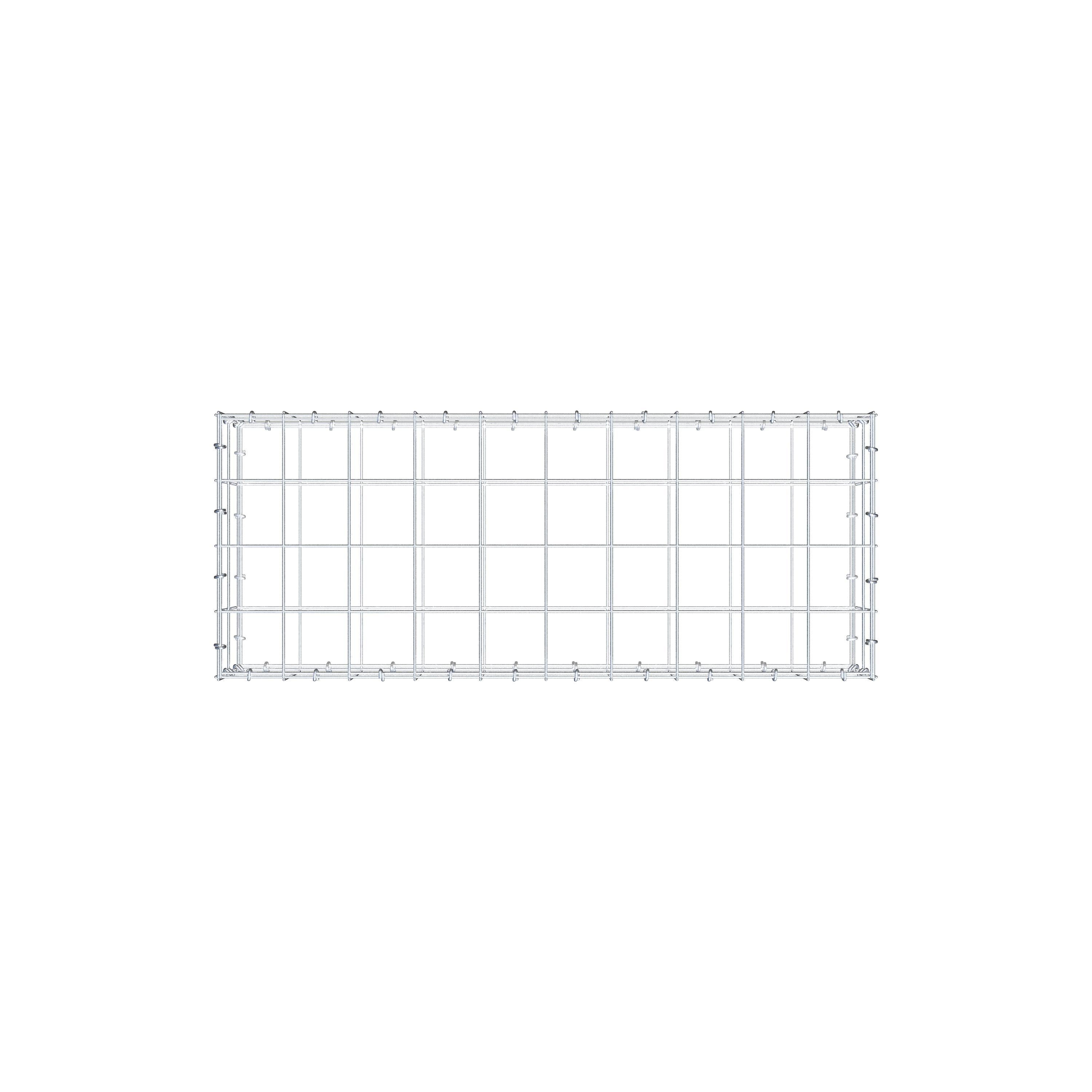 Gabion 100 cm x 20 cm x 40 cm (L x H x D), maskestørrelse 10 cm x 10 cm, C-ring