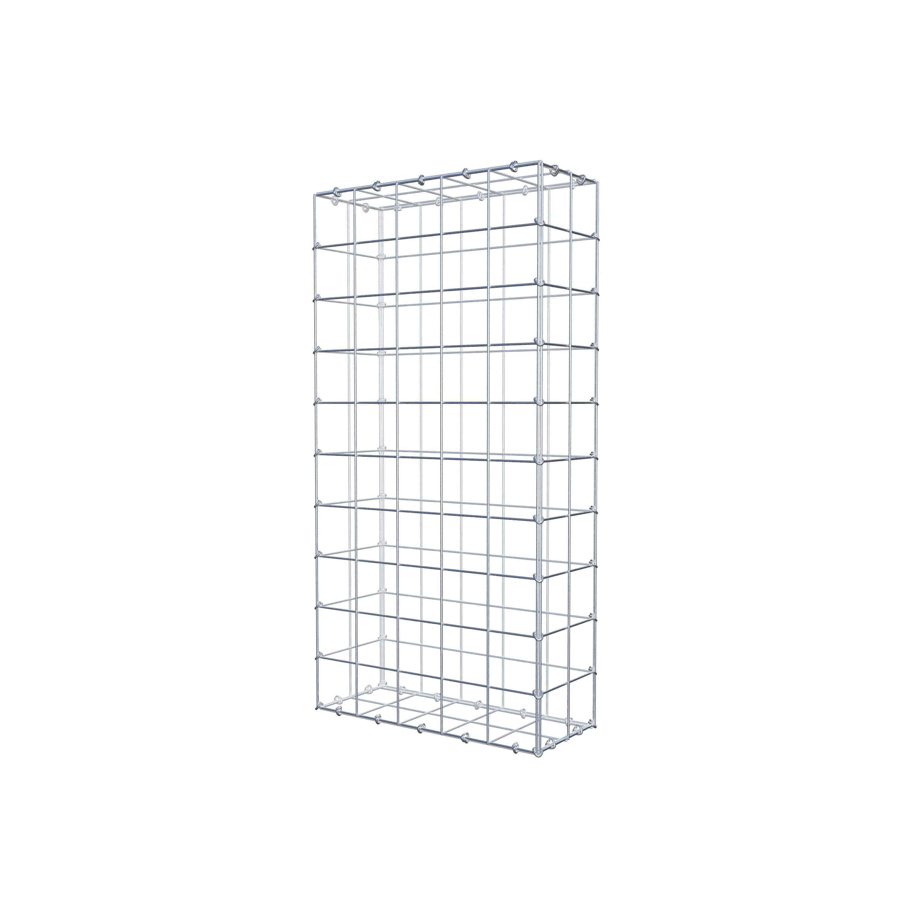 Gabion 100 cm x 20 cm x 50 cm (L x H x D), maskstorlek 10 cm x 10 cm, C-ring