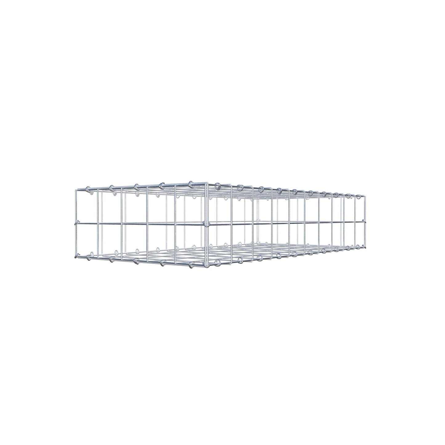 Gabion 100 cm x 20 cm x 50 cm (L x H x D), maskestørrelse 10 cm x 10 cm, C-ring