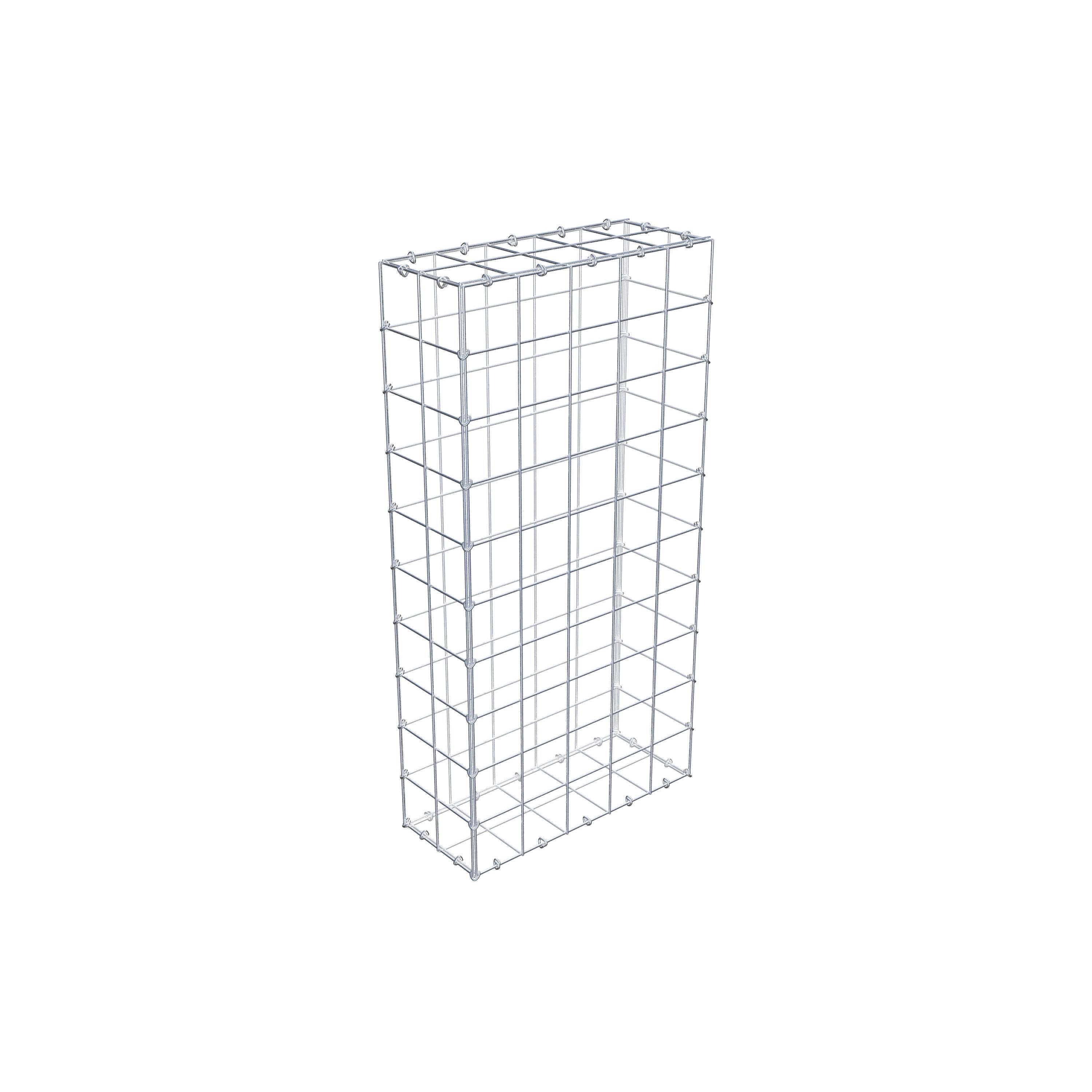 Gabion 100 cm x 20 cm x 50 cm (L x H x D), maskstorlek 10 cm x 10 cm, C-ring