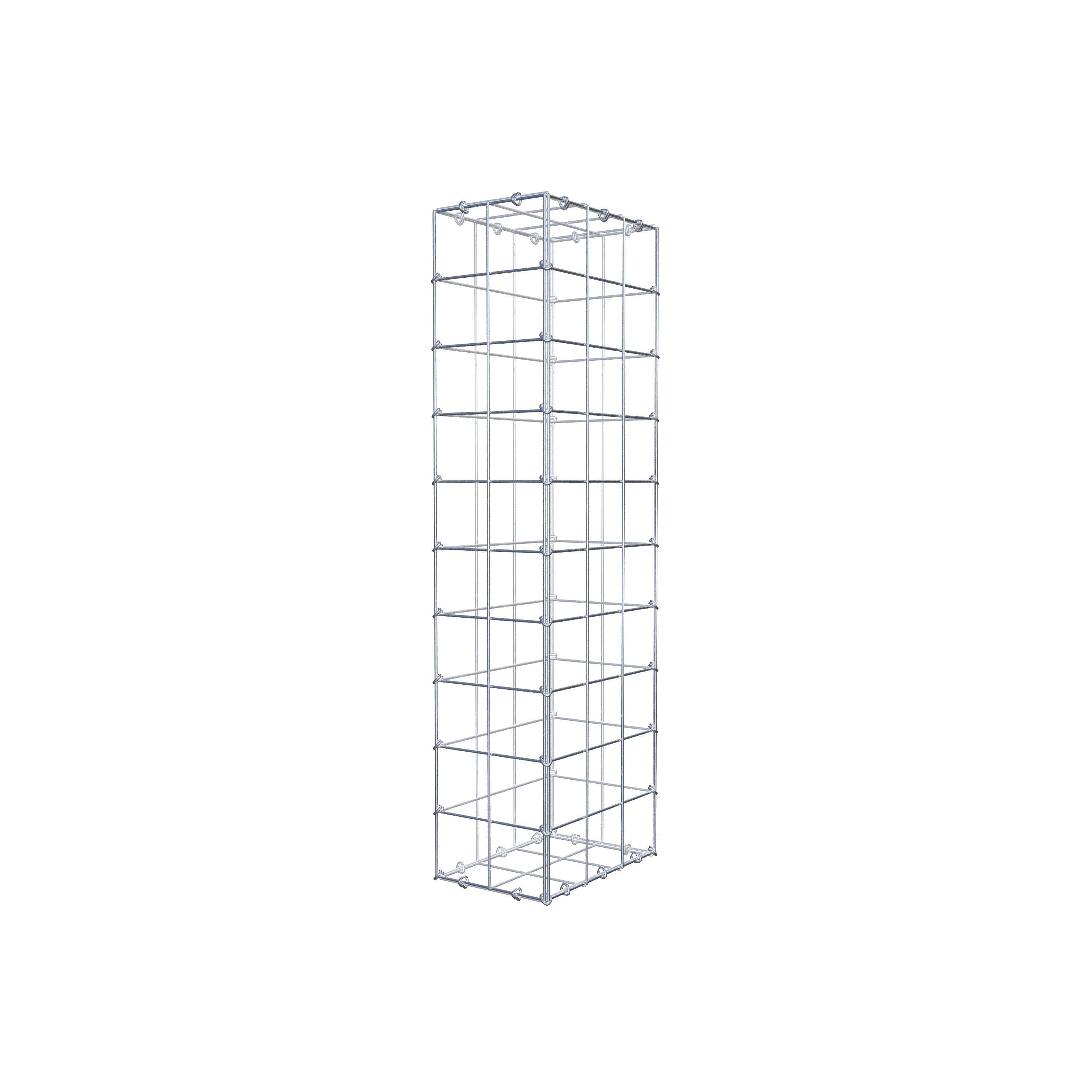 Gabion 100 cm x 30 cm x 20 cm (L x H x D), maskstorlek 10 cm x 10 cm, C-ring