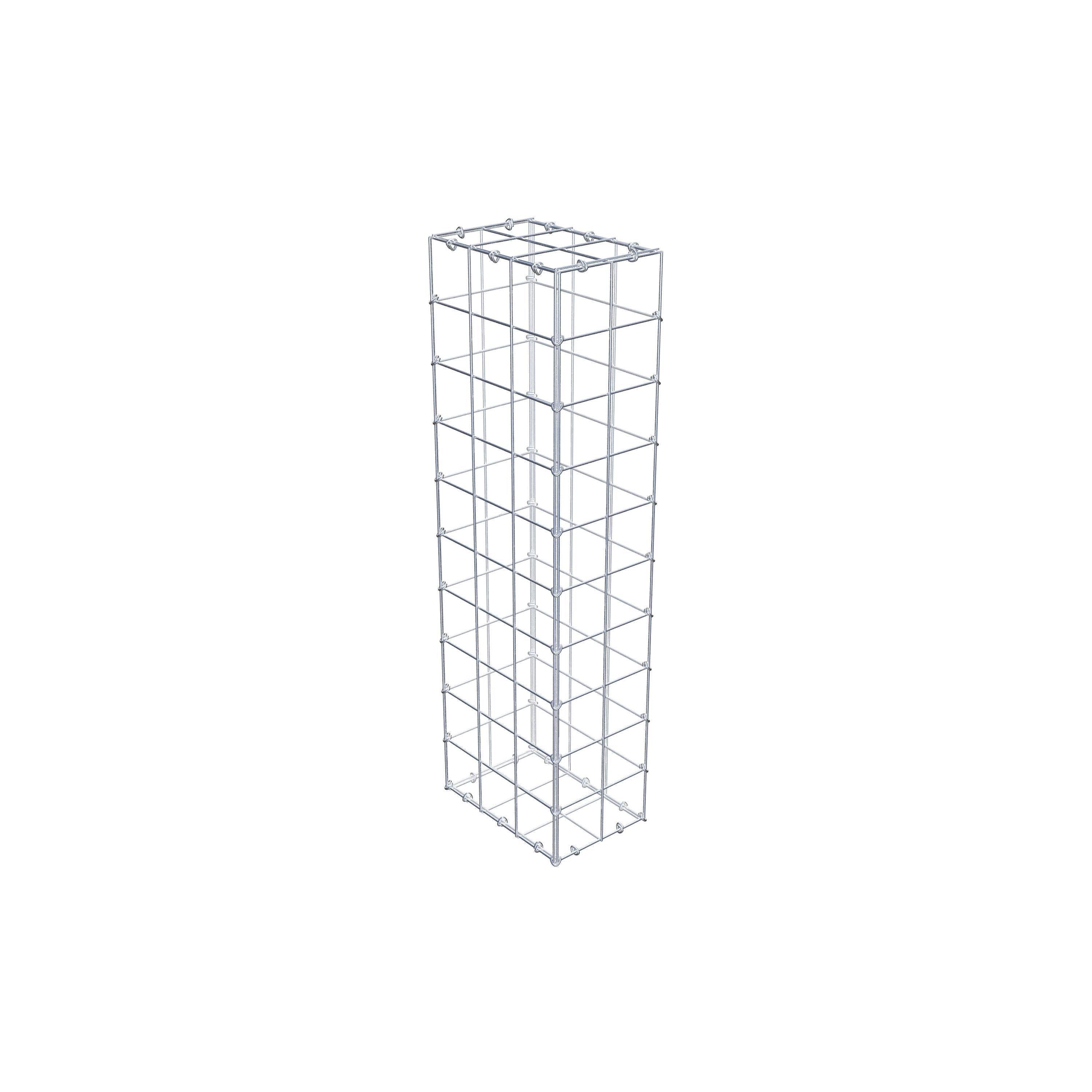 Gabion 100 cm x 30 cm x 20 cm (L x H x P), mailles 10 cm x 10 cm, anneau en C