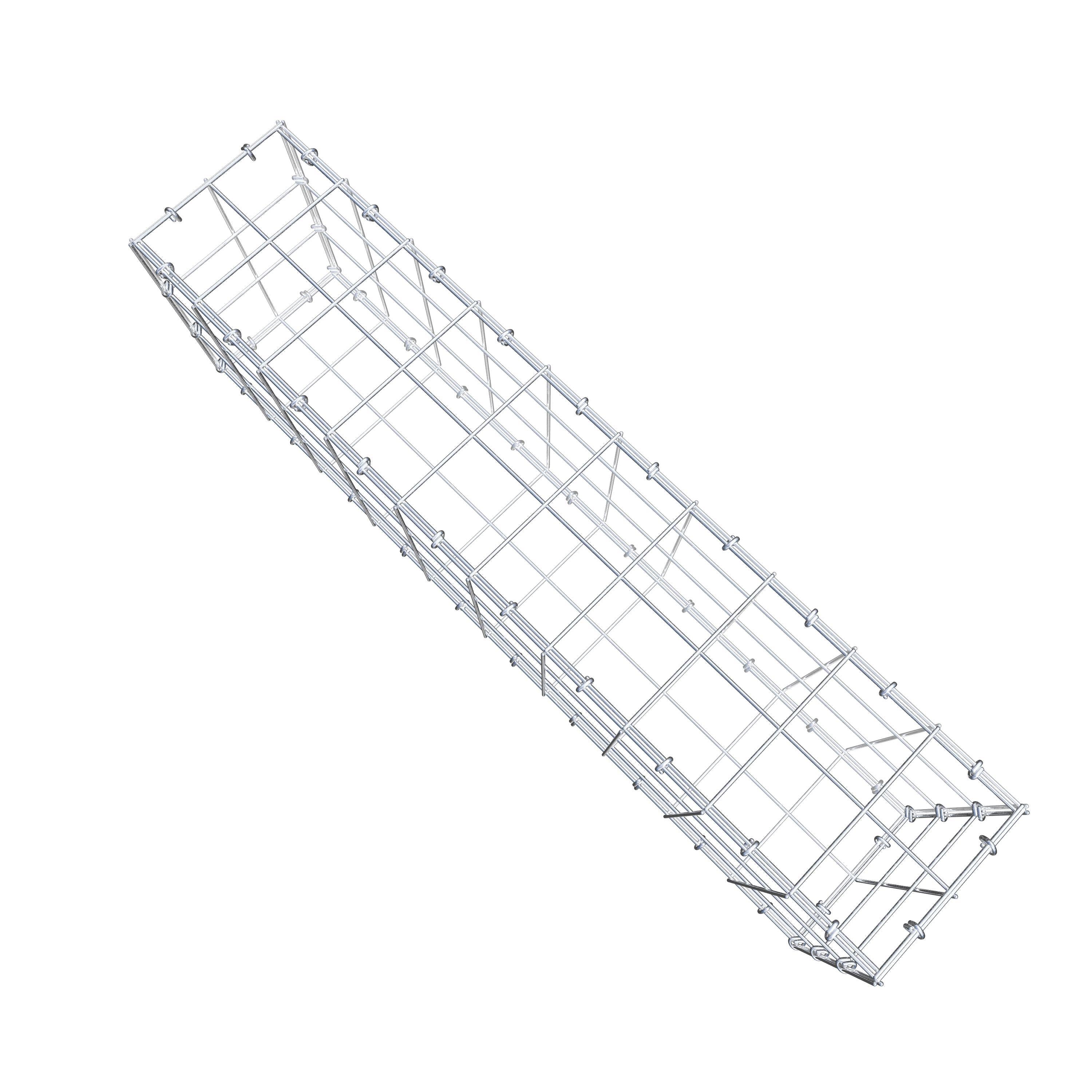 Gabion 100 cm x 30 cm x 20 cm (L x H x P), mailles 10 cm x 10 cm, anneau en C