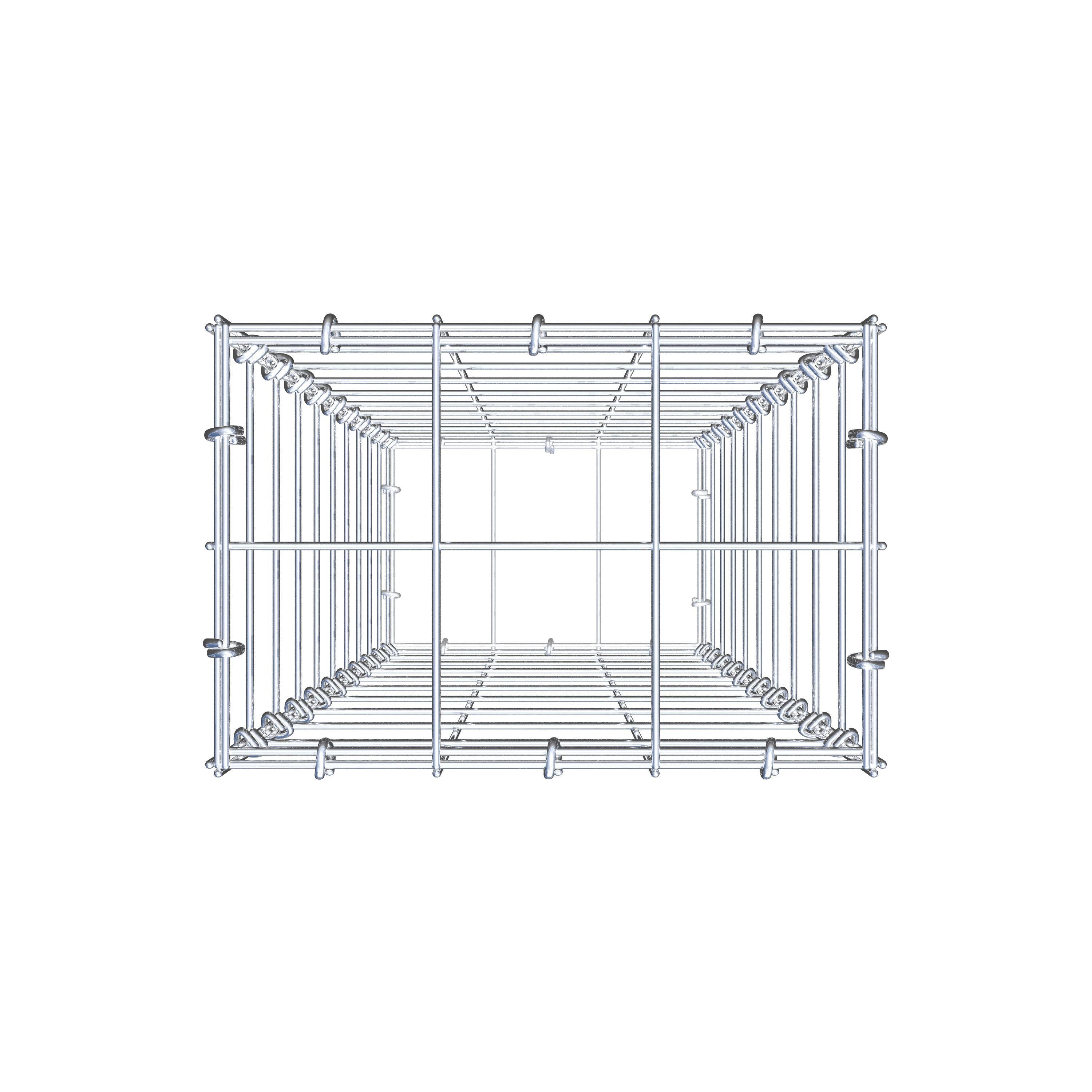 Gabion 100 cm x 30 cm x 20 cm (L x H x D), maskestørrelse 10 cm x 10 cm, C-ring