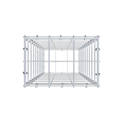 Gabion 100 cm x 30 cm x 20 cm (L x H x P), mailles 10 cm x 10 cm, anneau en C