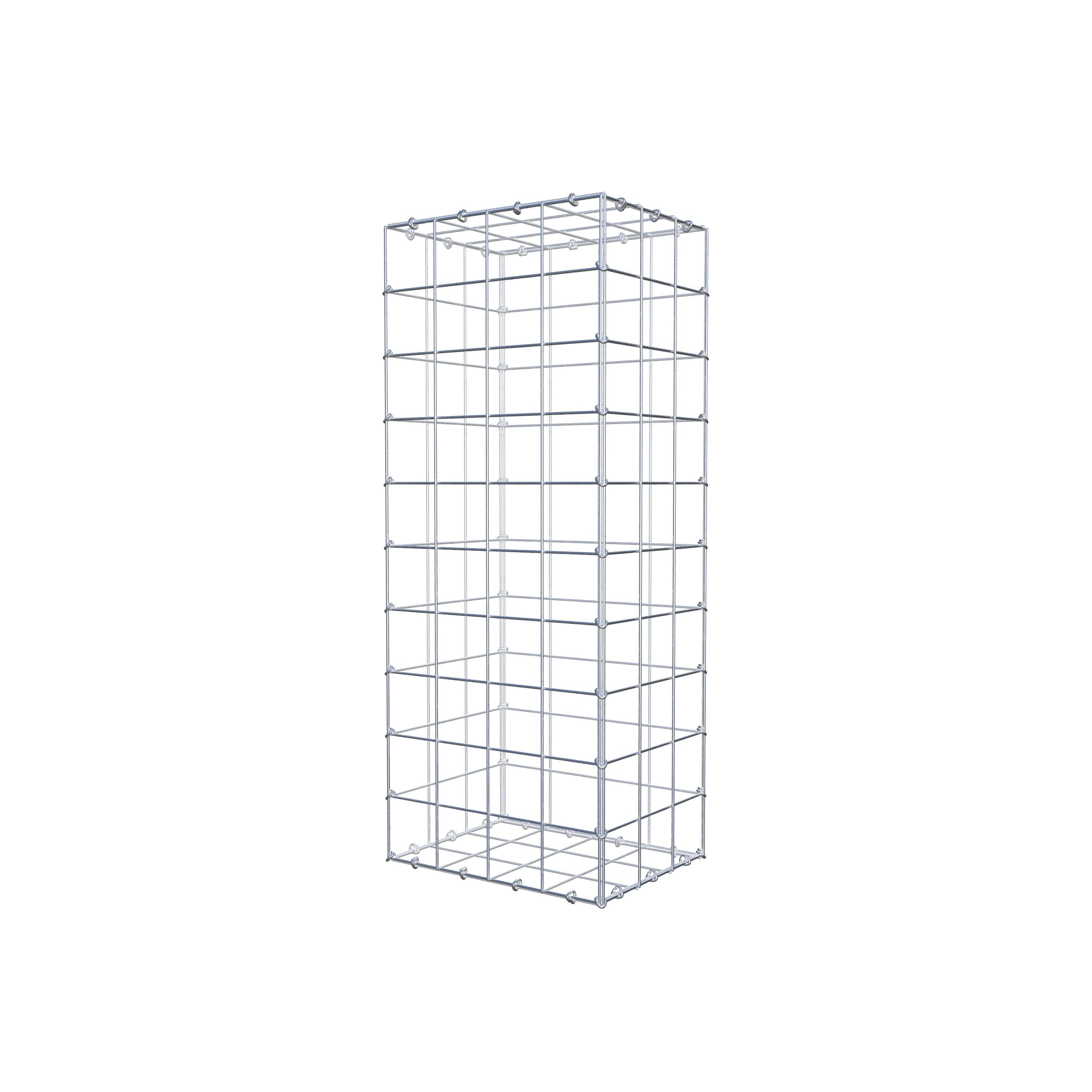 Gabion 100 cm x 30 cm x 40 cm (L x H x D), maskstorlek 10 cm x 10 cm, C-ring