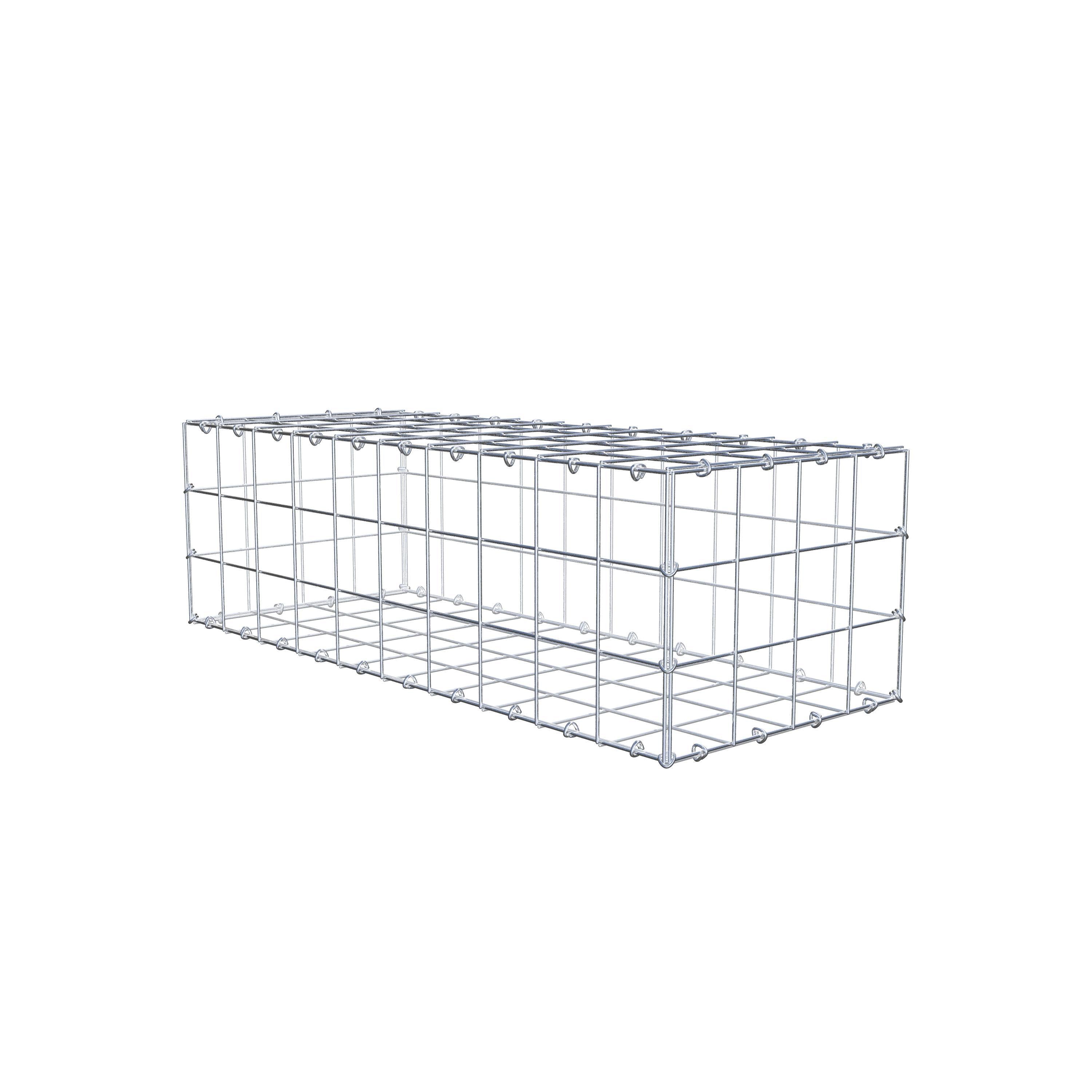 Gabion 100 cm x 30 cm x 40 cm (L x H x D), maskstorlek 10 cm x 10 cm, C-ring