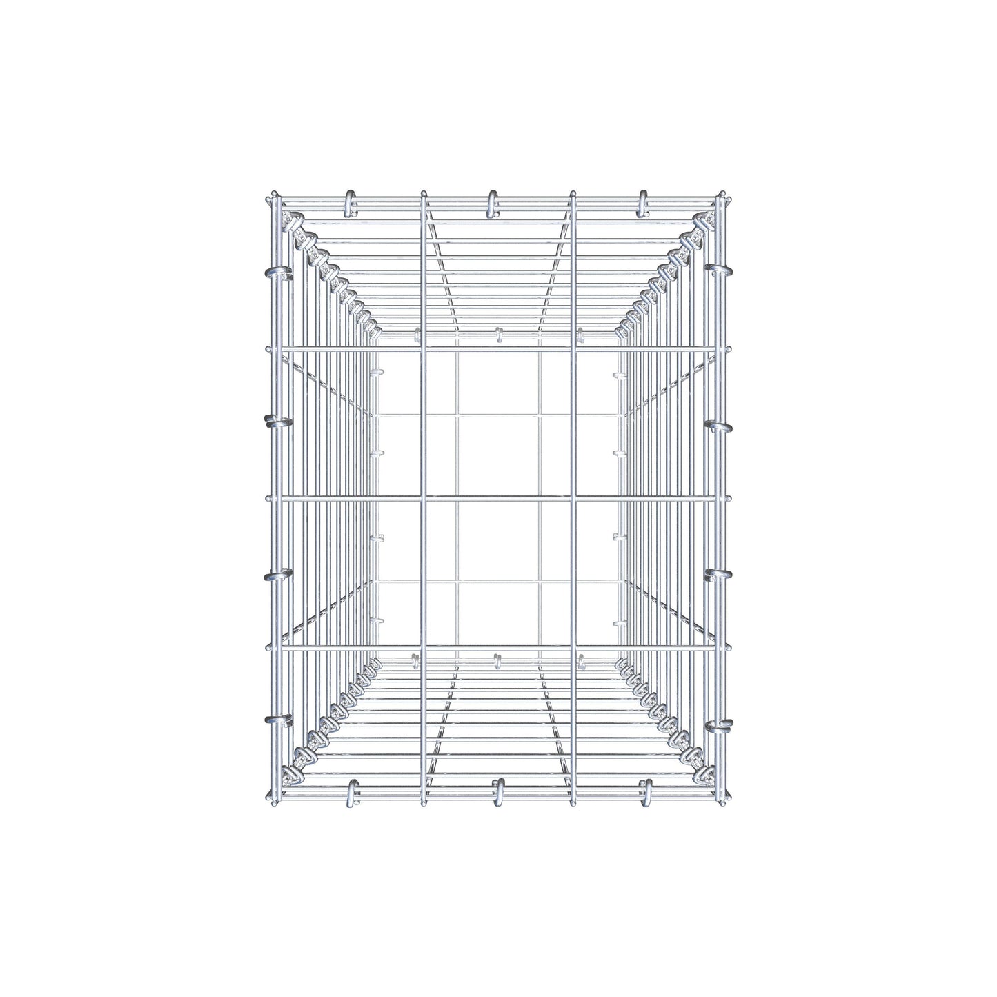 Gabbione 100 cm x 30 cm x 40 cm (L x H x P), maglia 10 cm x 10 cm, anello a C