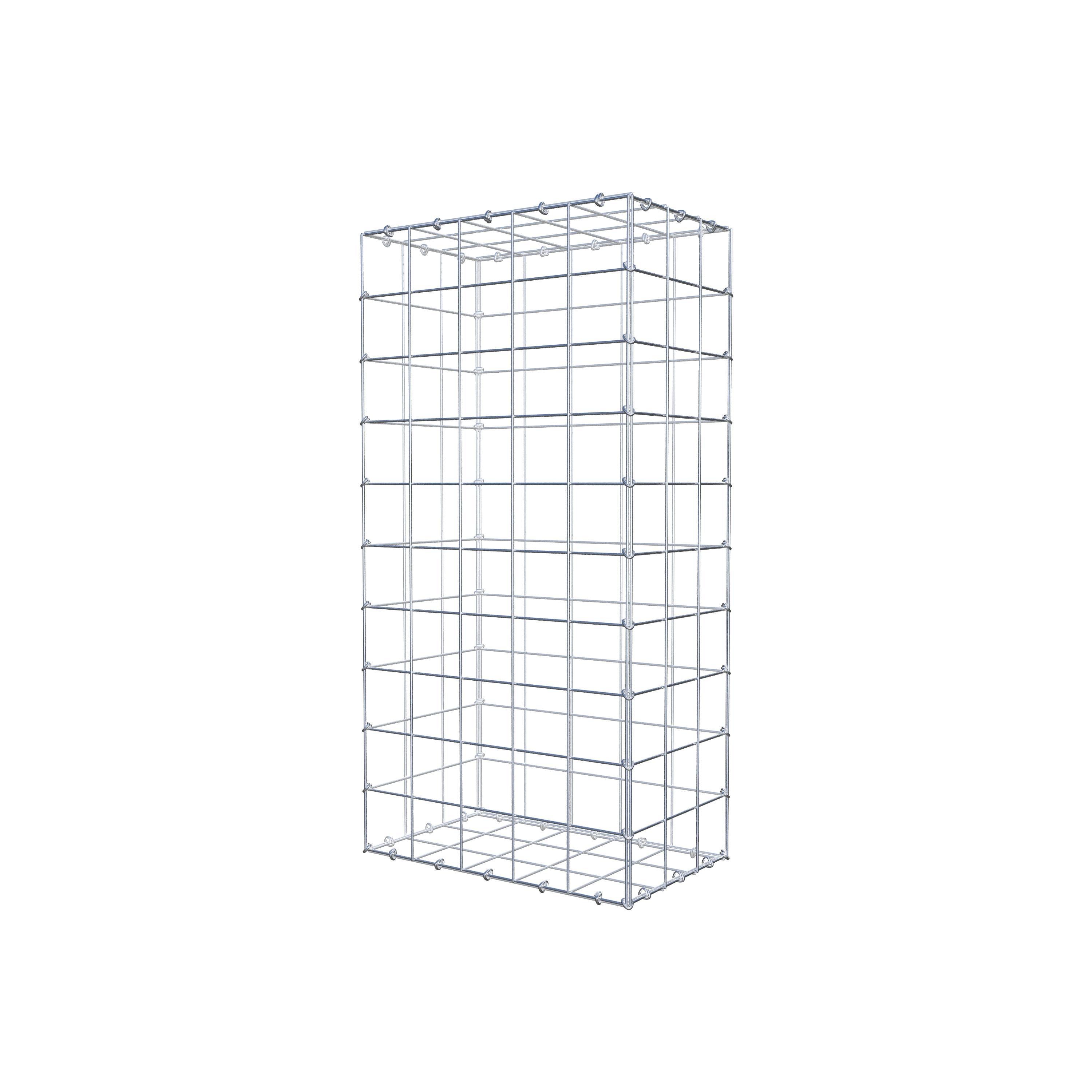 Gabion 100 cm x 30 cm x 50 cm (L x H x D), maskstorlek 10 cm x 10 cm, C-ring