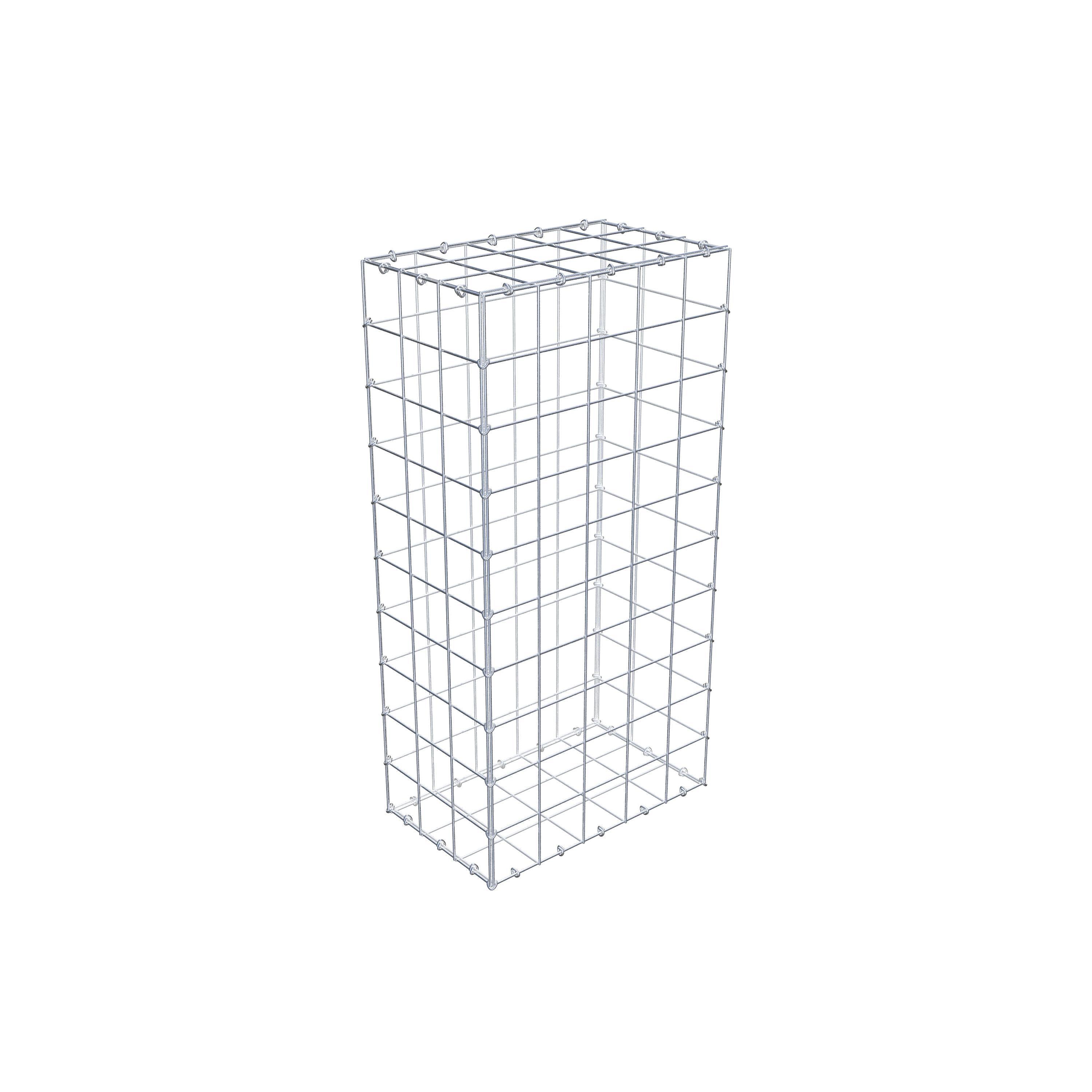 Gabion 100 cm x 30 cm x 50 cm (L x H x D), maskstorlek 10 cm x 10 cm, C-ring