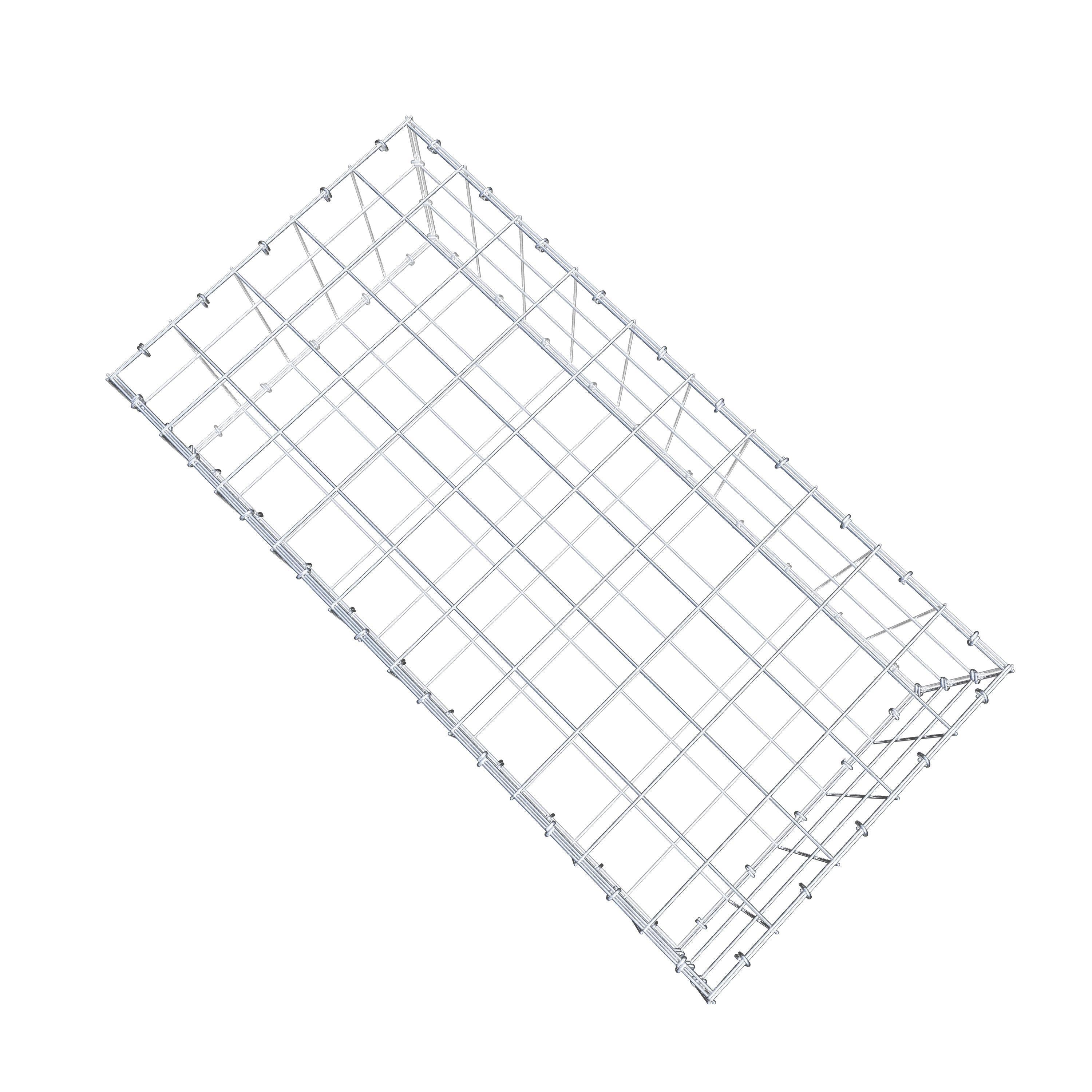 Gabion 100 cm x 30 cm x 50 cm (L x H x D), maskstorlek 10 cm x 10 cm, C-ring