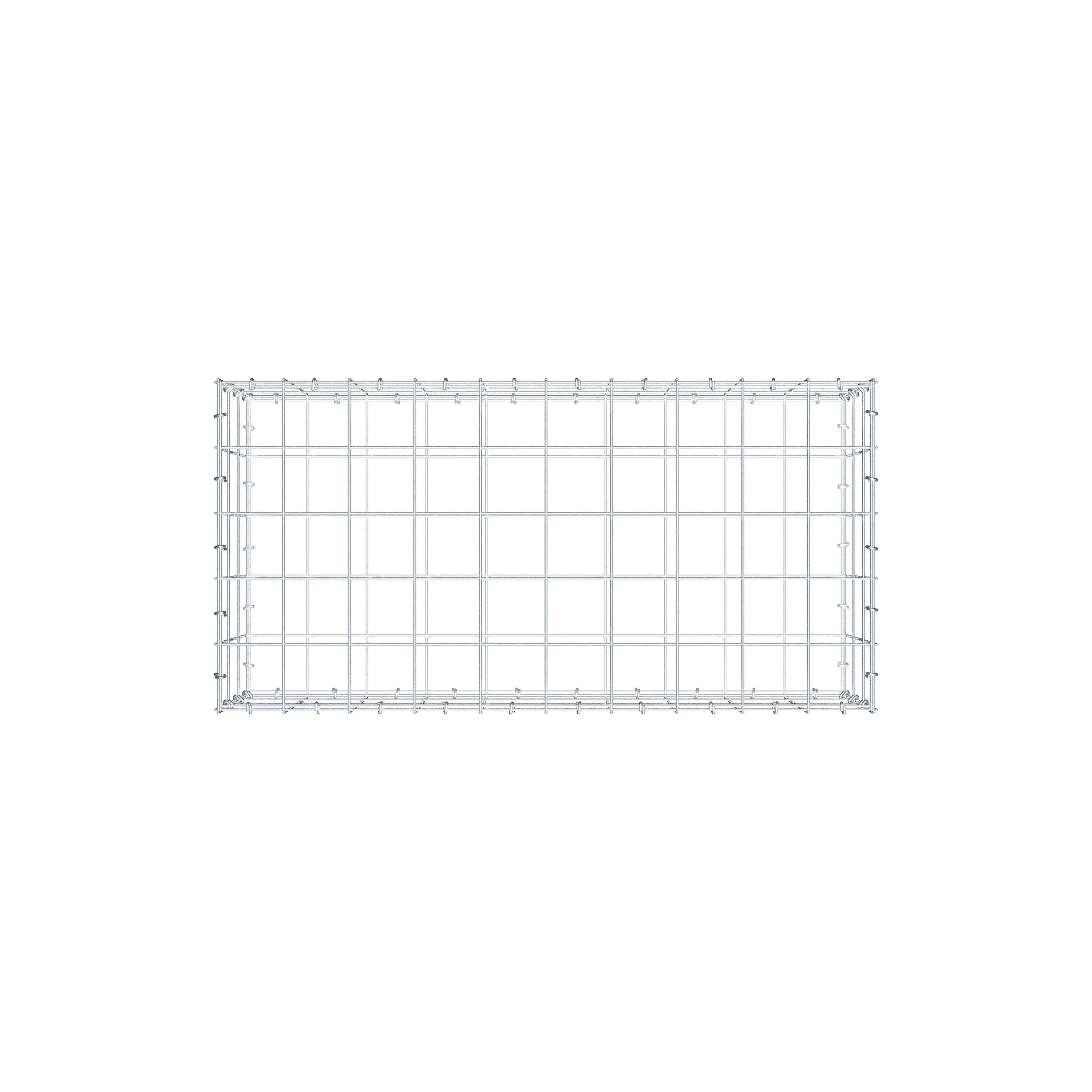 Gabion 100 cm x 30 cm x 50 cm (L x H x D), maskestørrelse 10 cm x 10 cm, C-ring