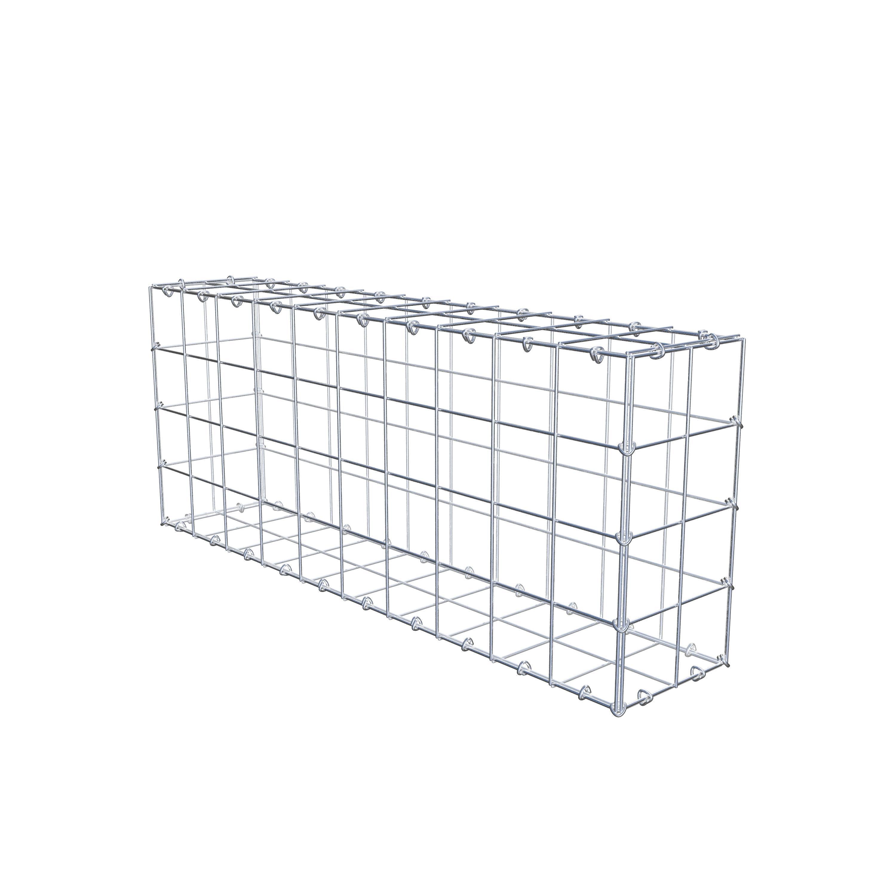 Gabion 100 cm x 40 cm x 20 cm (L x H x D), maskestørrelse 10 cm x 10 cm, C-ring