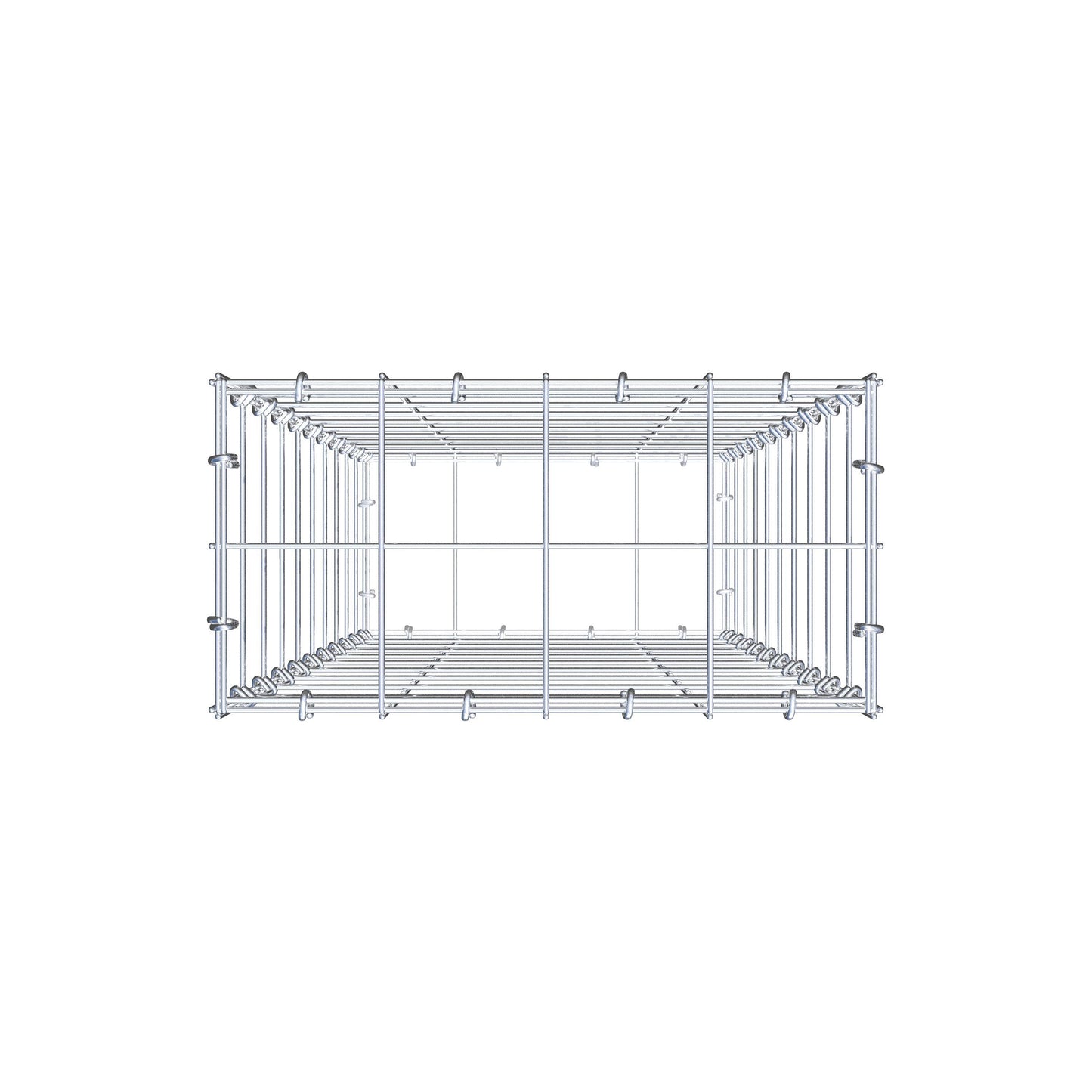 Gabião 100 cm x 40 cm x 20 cm (C x A x P), malhagem 10 cm x 10 cm, anel C