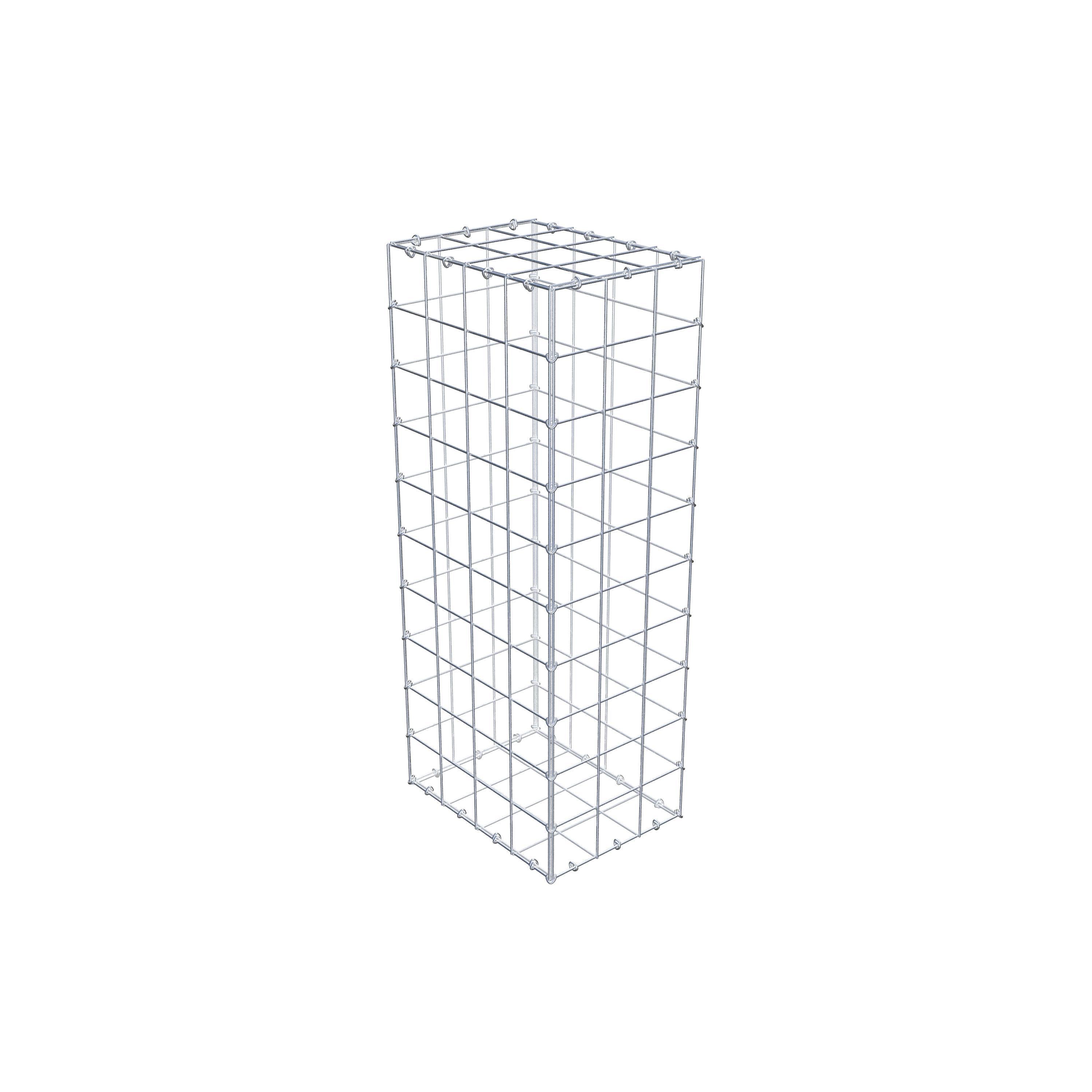 Gabion 100 cm x 40 cm x 30 cm (L x H x D), maskstorlek 10 cm x 10 cm, C-ring