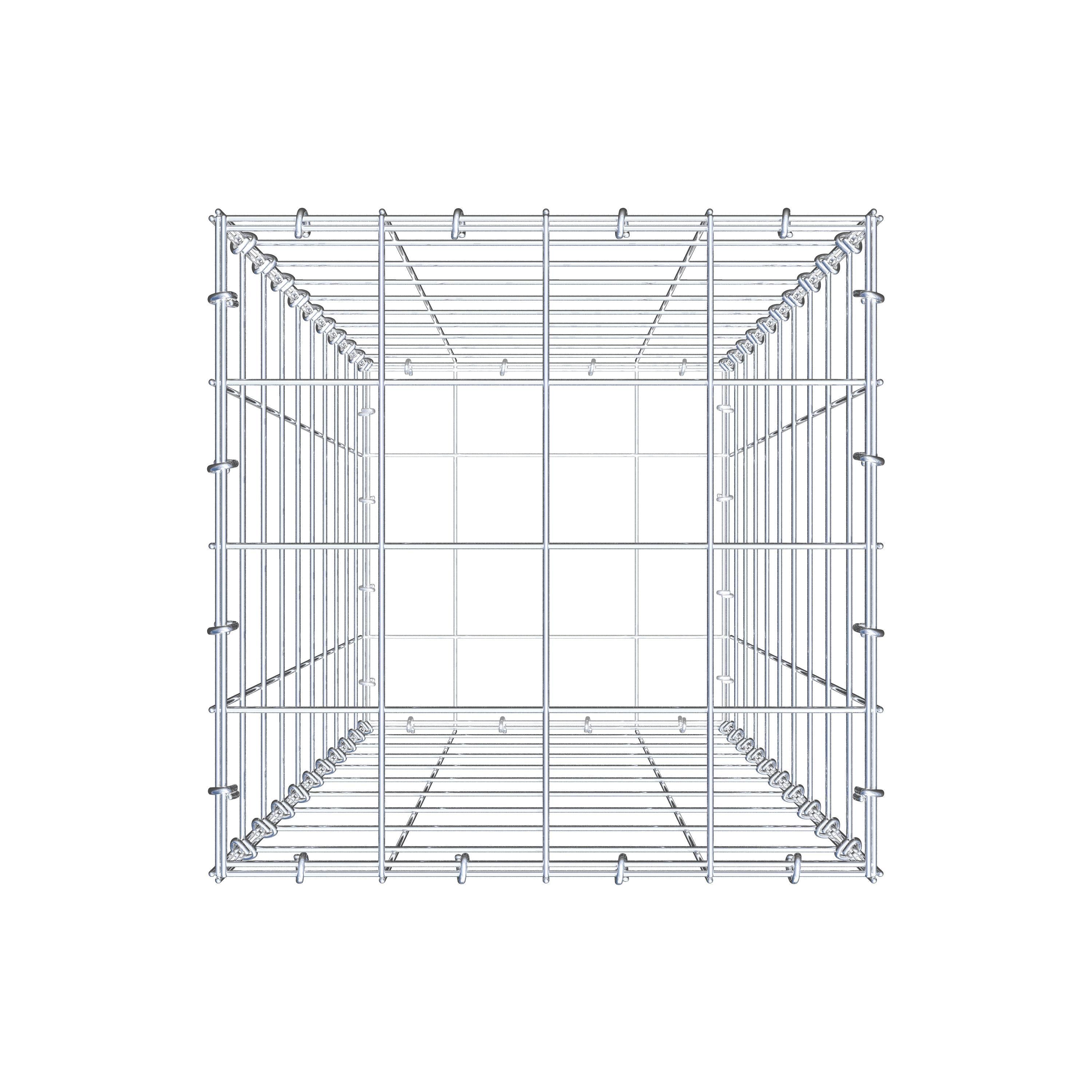 Gabion 100 cm x 40 cm x 40 cm (L x H x D), maskestørrelse 10 cm x 10 cm, C-ring