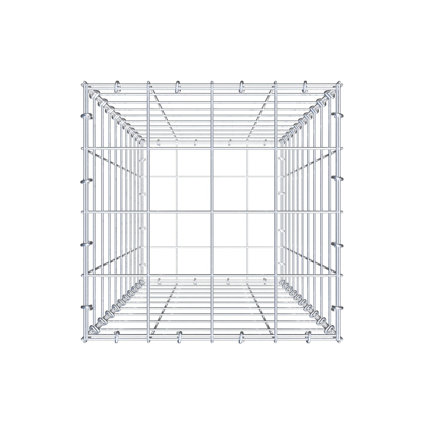 Gabione 100 cm x 40 cm x 40 cm (L x H x T), Maschenweite 10 cm x 10 cm, C-Ring