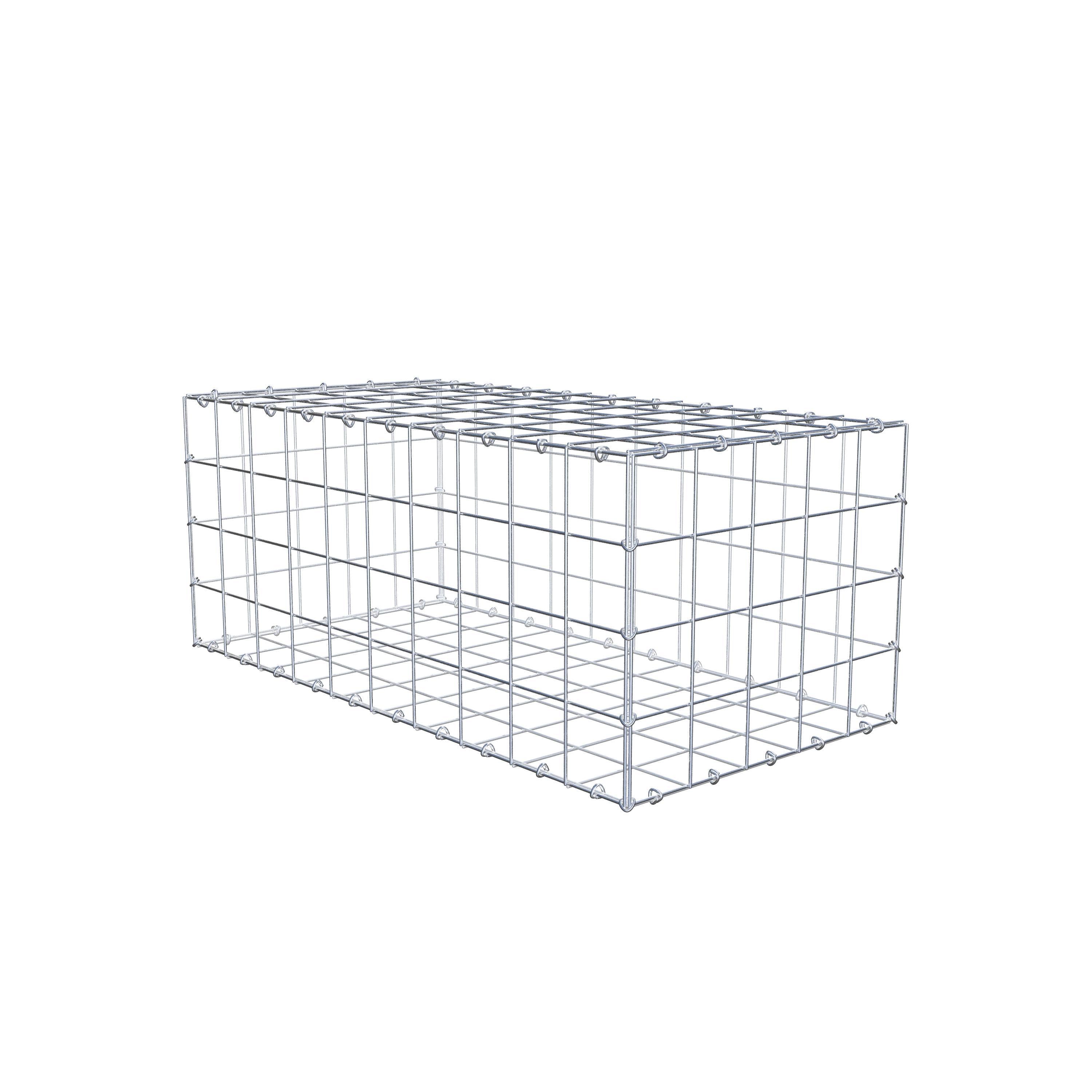 Gabion 100 cm x 40 cm x 50 cm (L x H x D), maskstorlek 10 cm x 10 cm, C-ring