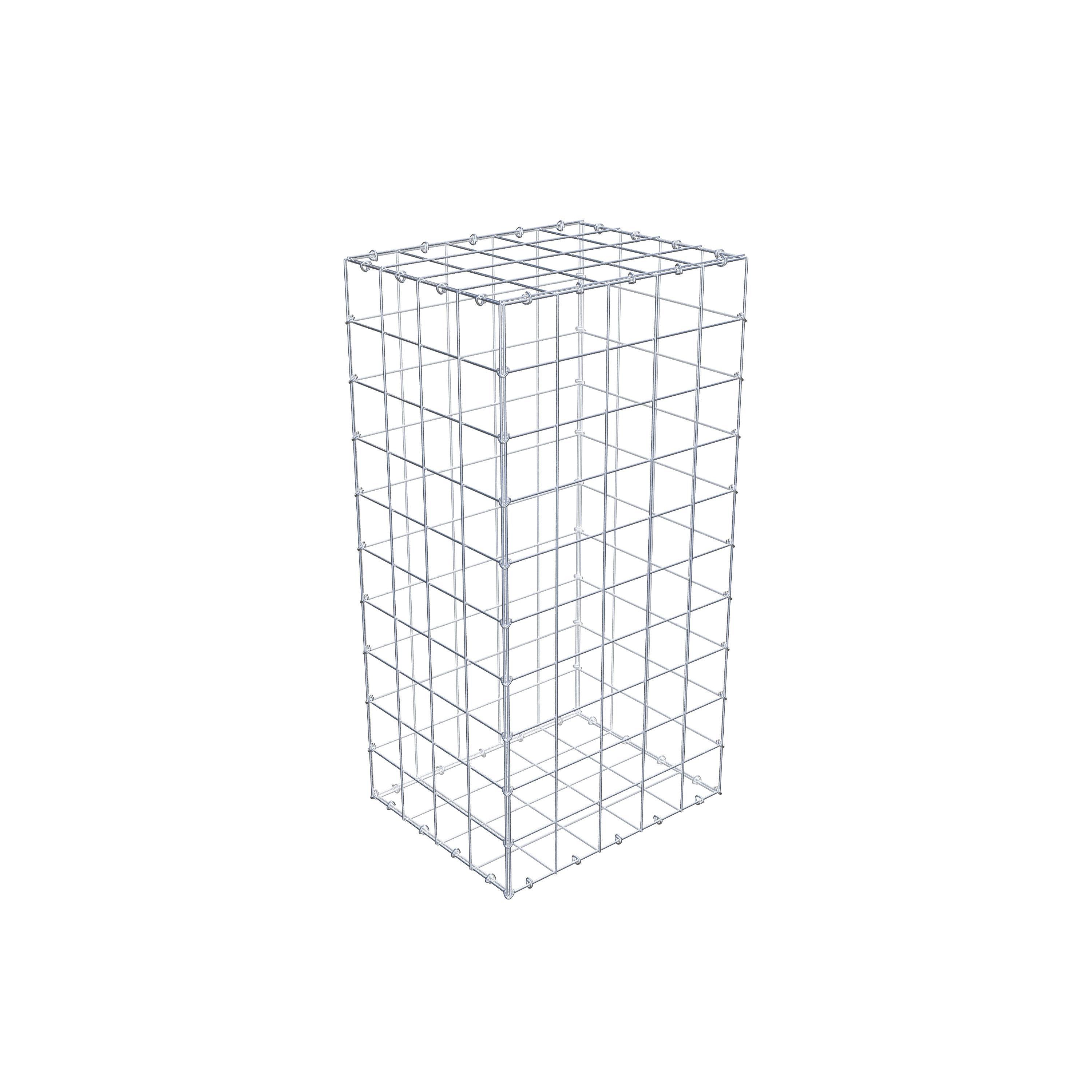 Gabion 100 cm x 40 cm x 50 cm (L x H x D), maskstorlek 10 cm x 10 cm, C-ring