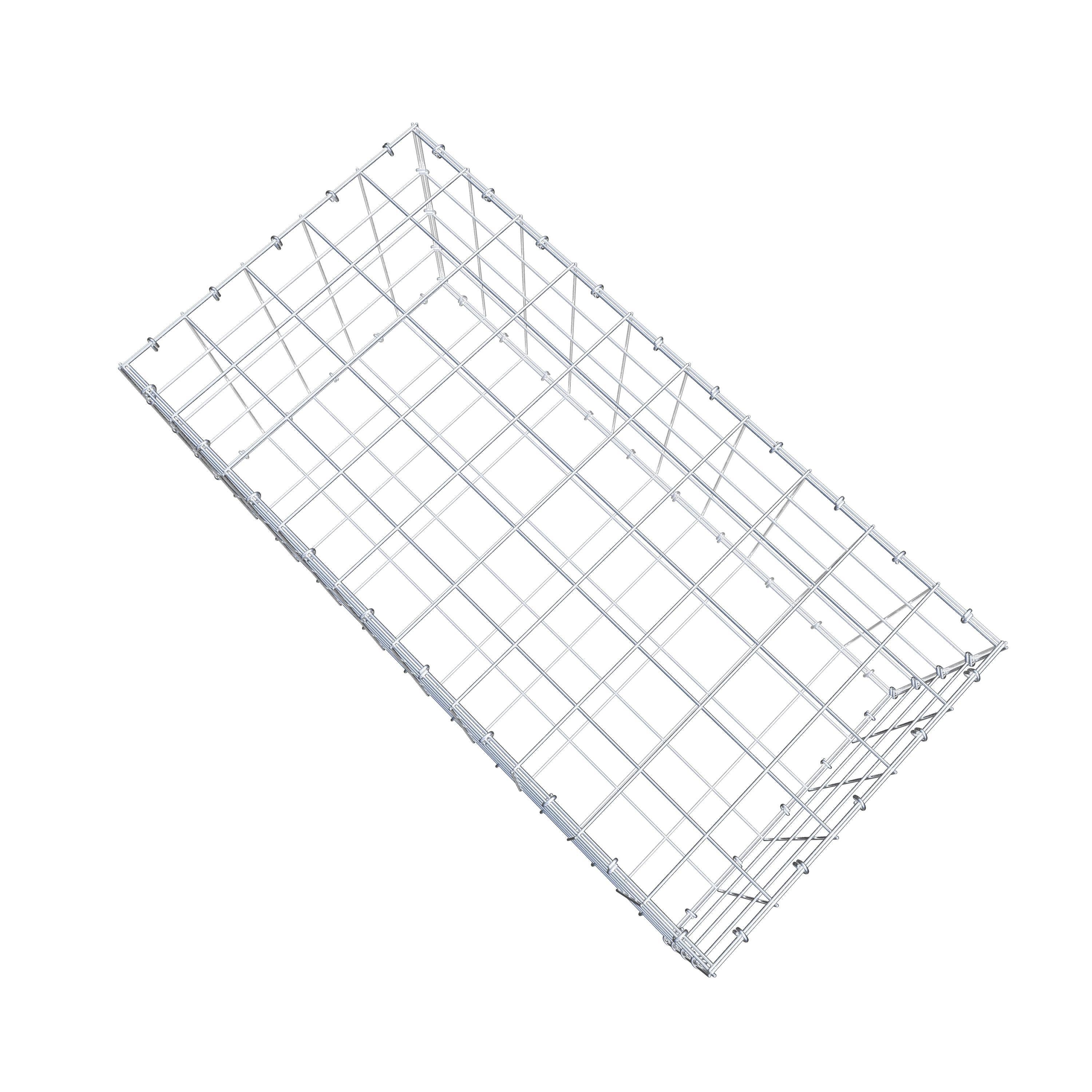 Gabion 100 cm x 40 cm x 50 cm (L x H x D), maskstorlek 10 cm x 10 cm, C-ring