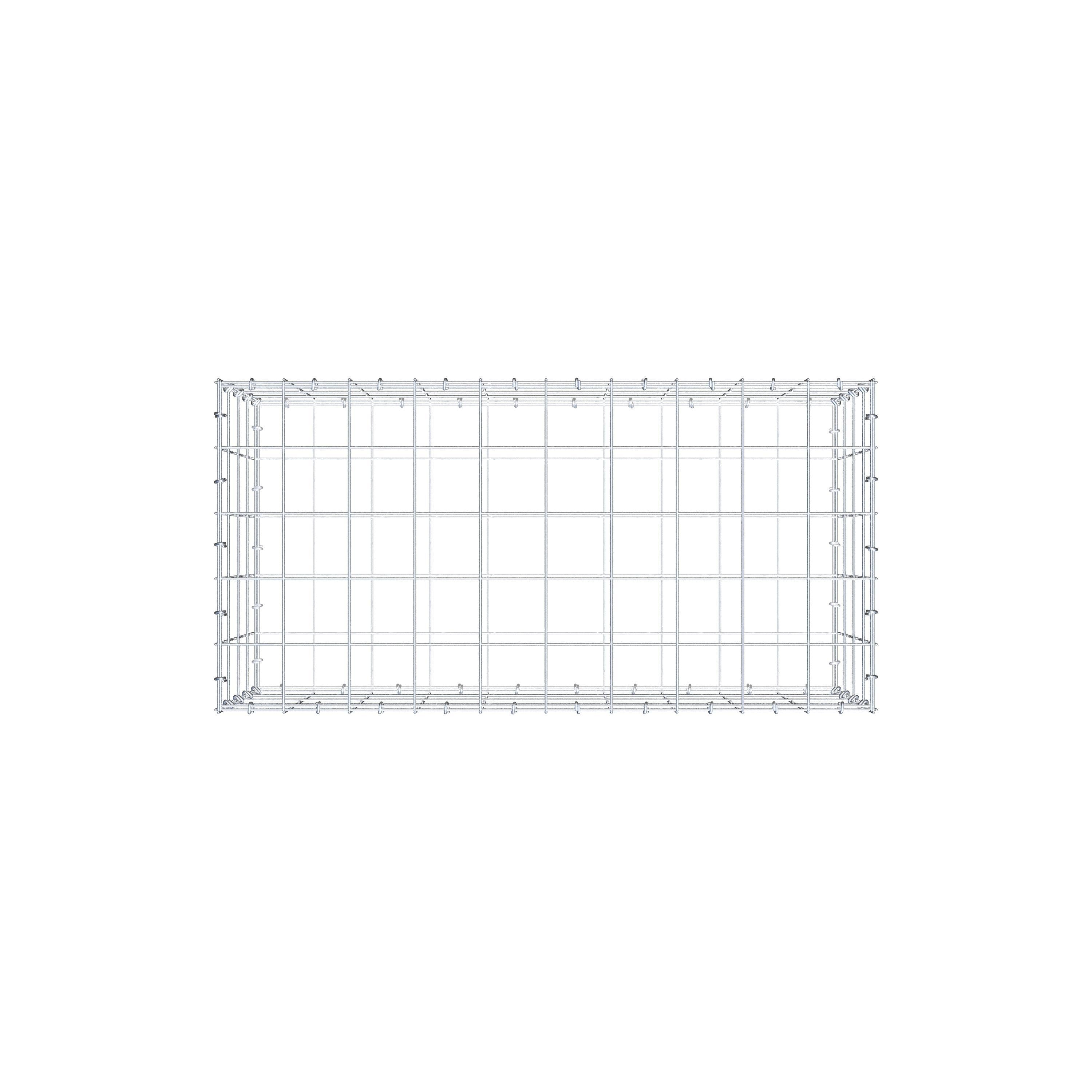 Gabion 100 cm x 40 cm x 50 cm (L x H x D), maskstorlek 10 cm x 10 cm, C-ring