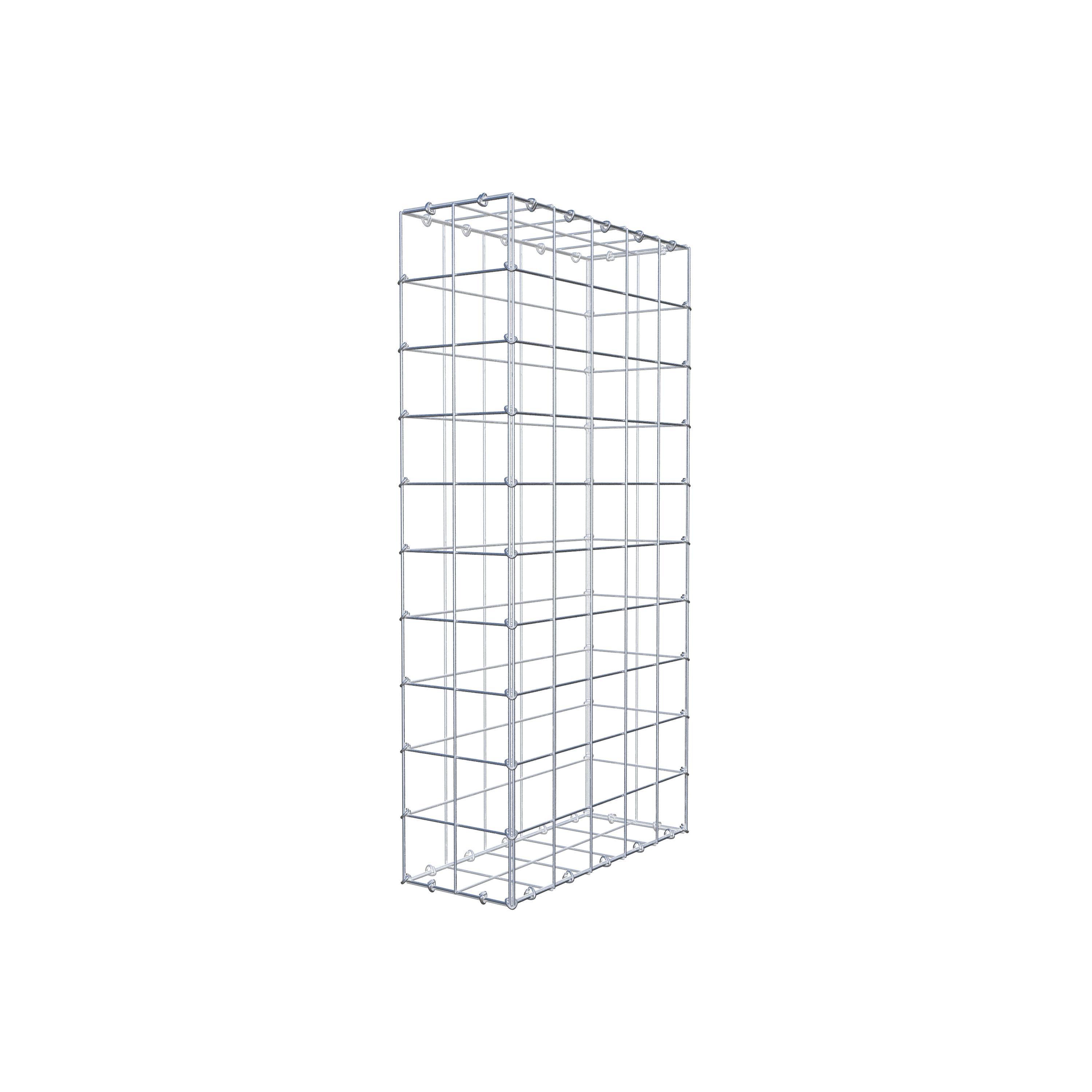 Gabion 100 cm x 50 cm x 20 cm (L x H x D), maskstorlek 10 cm x 10 cm, C-ring