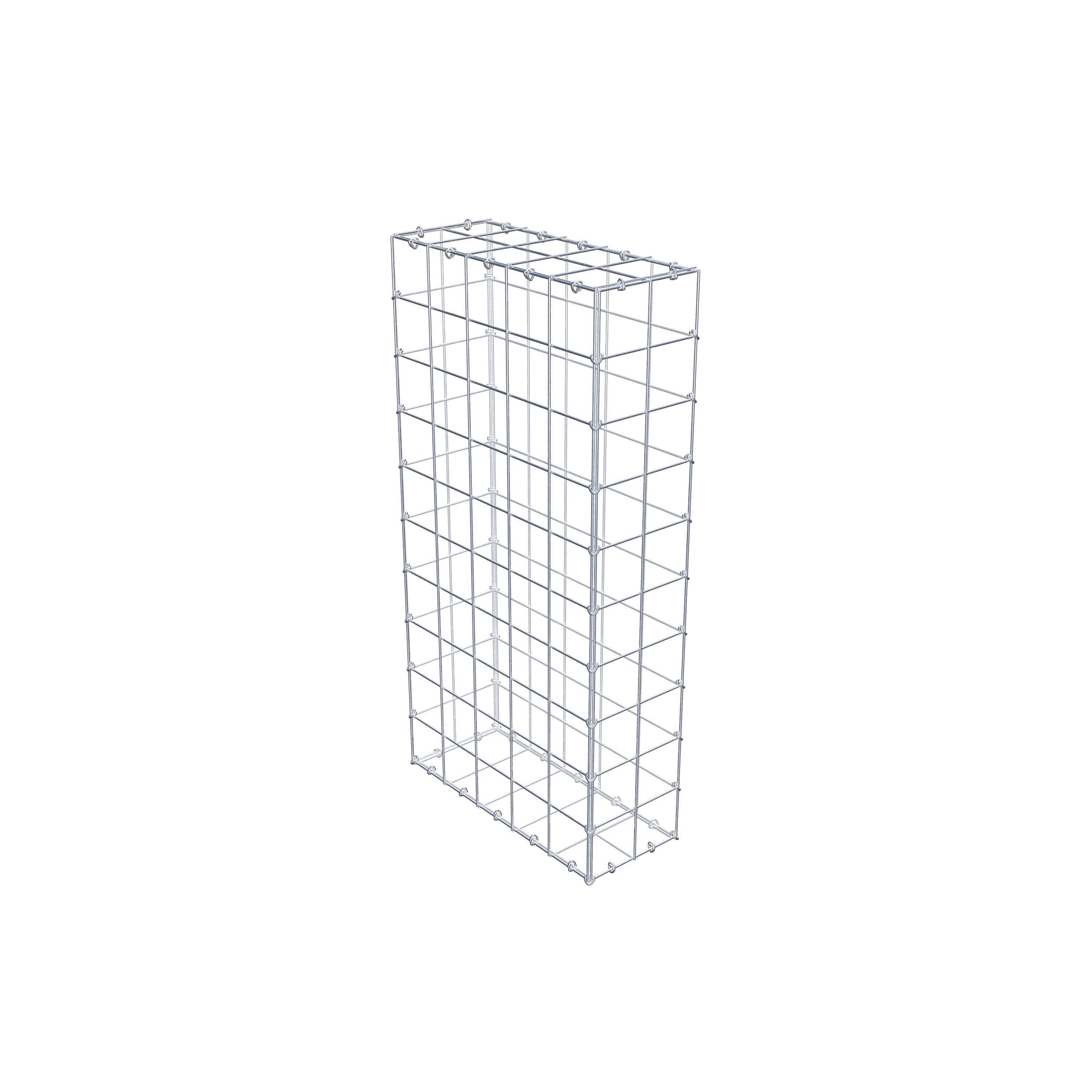 Gabion 100 cm x 50 cm x 20 cm (L x H x D), maskstorlek 10 cm x 10 cm, C-ring