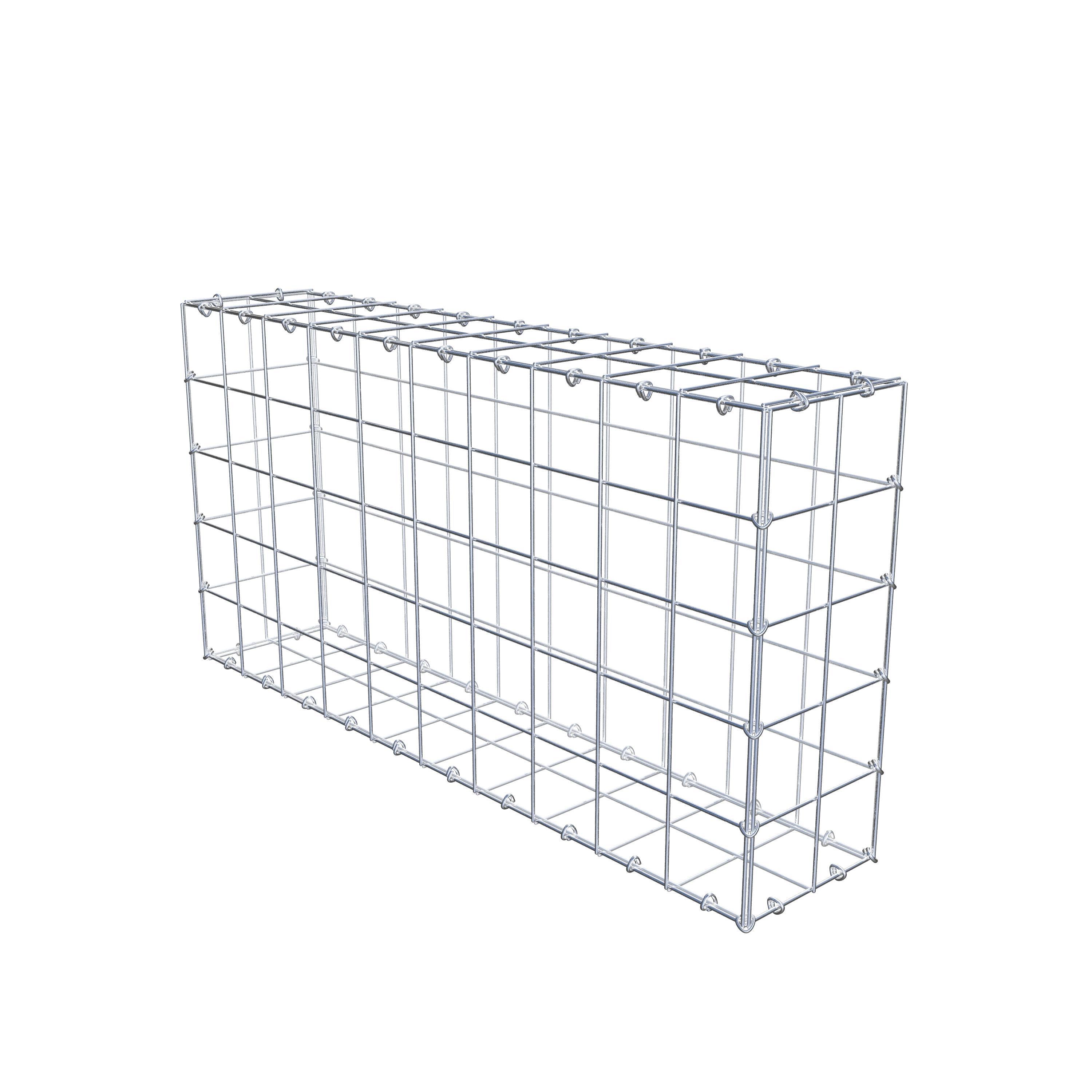 Gabion 100 cm x 50 cm x 20 cm (L x H x D), maskstorlek 10 cm x 10 cm, C-ring