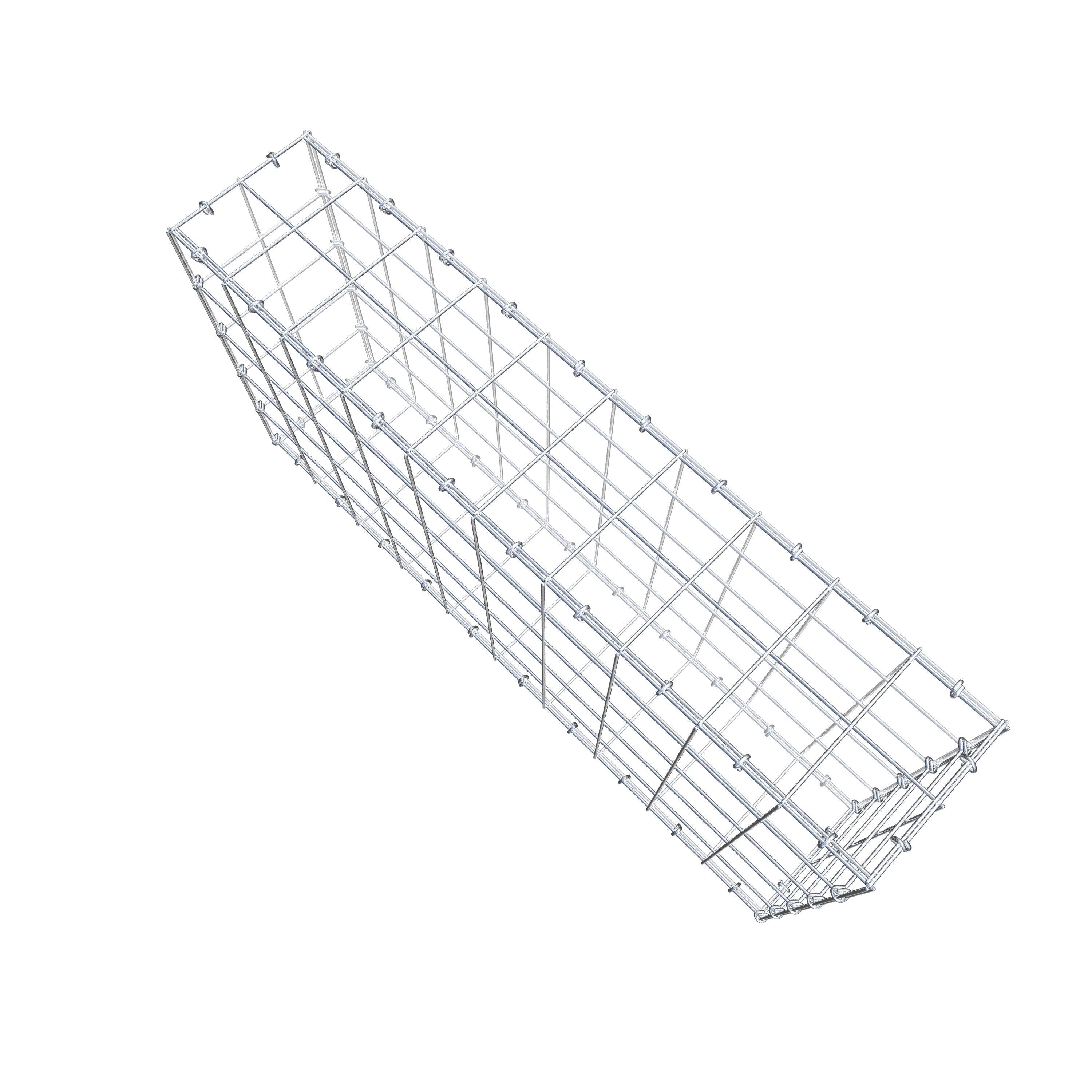 Gabion 100 cm x 50 cm x 20 cm (L x H x D), maskstorlek 10 cm x 10 cm, C-ring