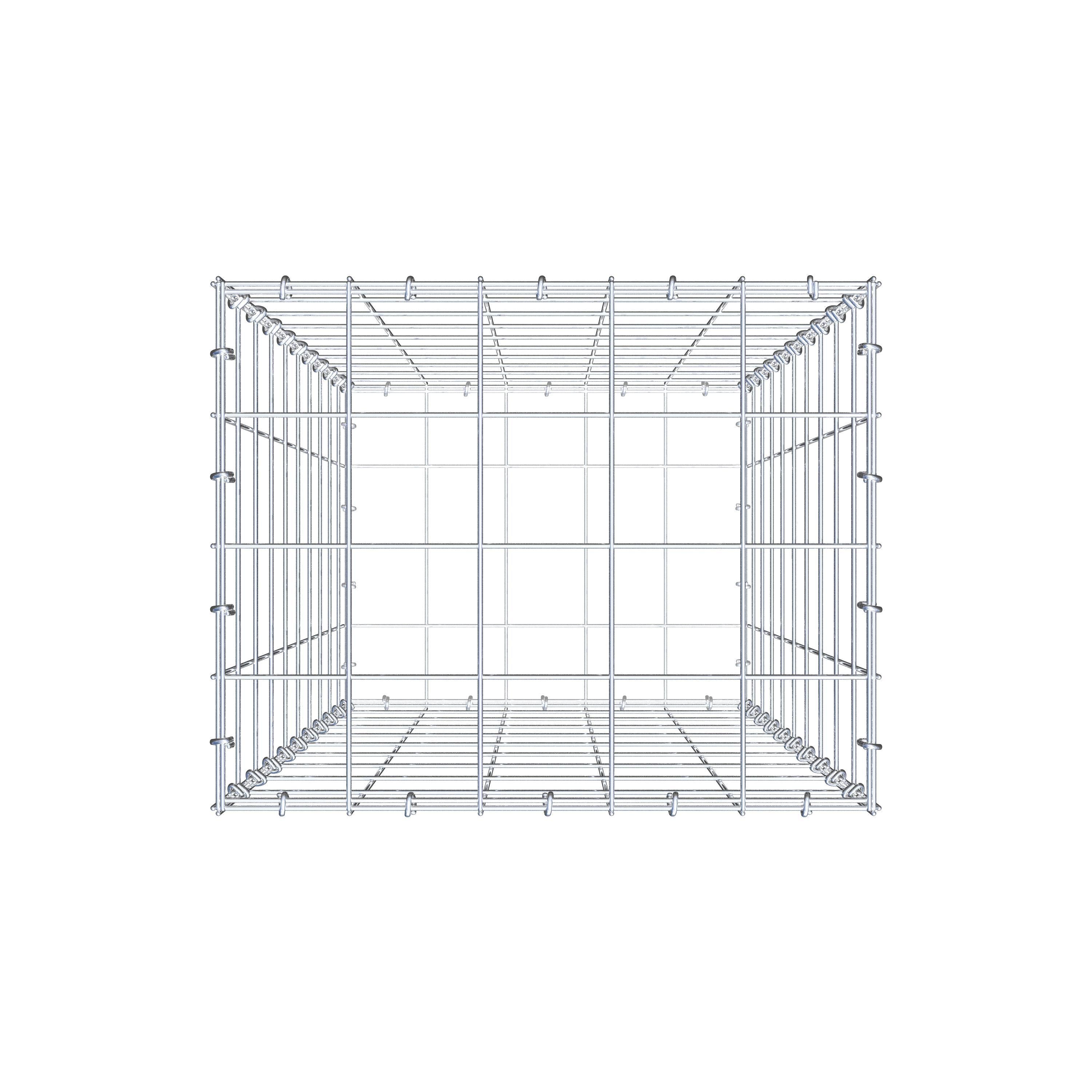 Gabion 100 cm x 50 cm x 40 cm (L x H x D), maskestørrelse 10 cm x 10 cm, C-ring