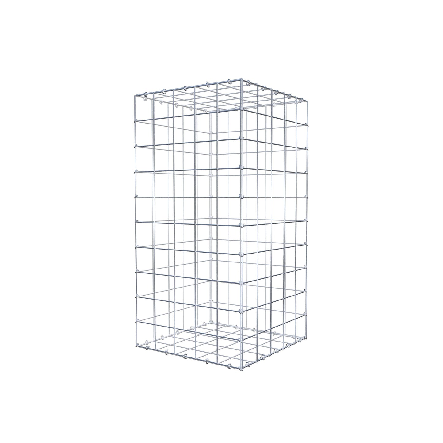Gabion 100 cm x 50 cm x 50 cm (L x H x D), maskstorlek 10 cm x 10 cm, C-ring