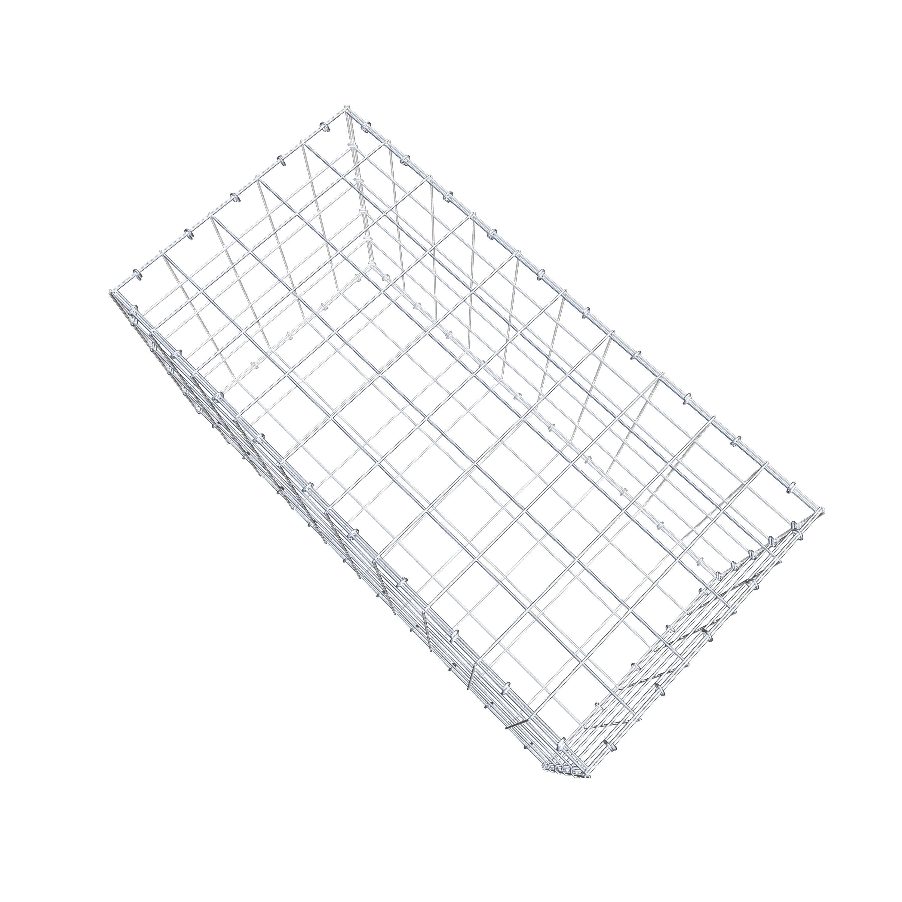 Gabion 100 cm x 50 cm x 50 cm (L x H x D), maskstorlek 10 cm x 10 cm, C-ring