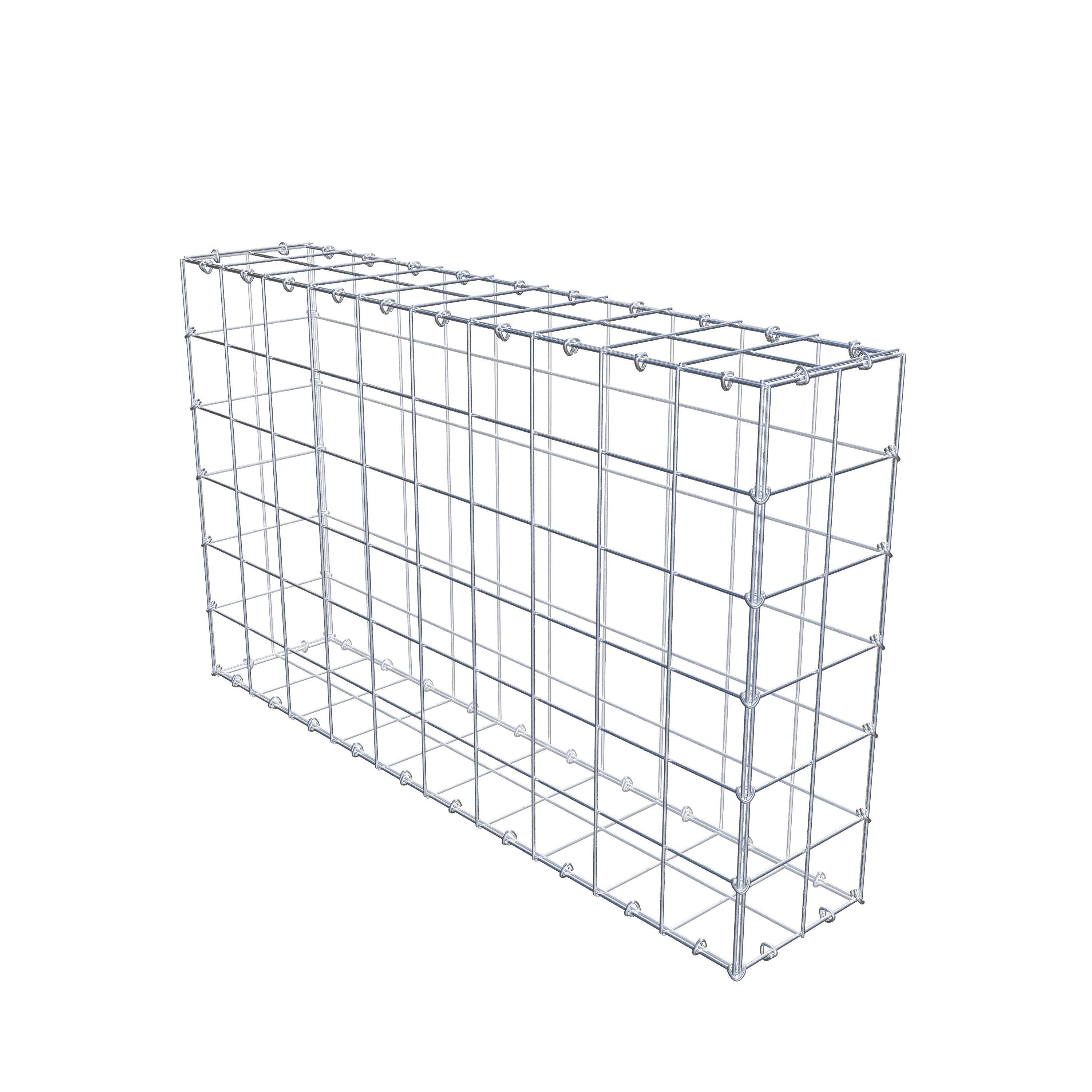 Gabion 100 cm x 60 cm x 20 cm (L x H x D), maskstorlek 10 cm x 10 cm, C-ring