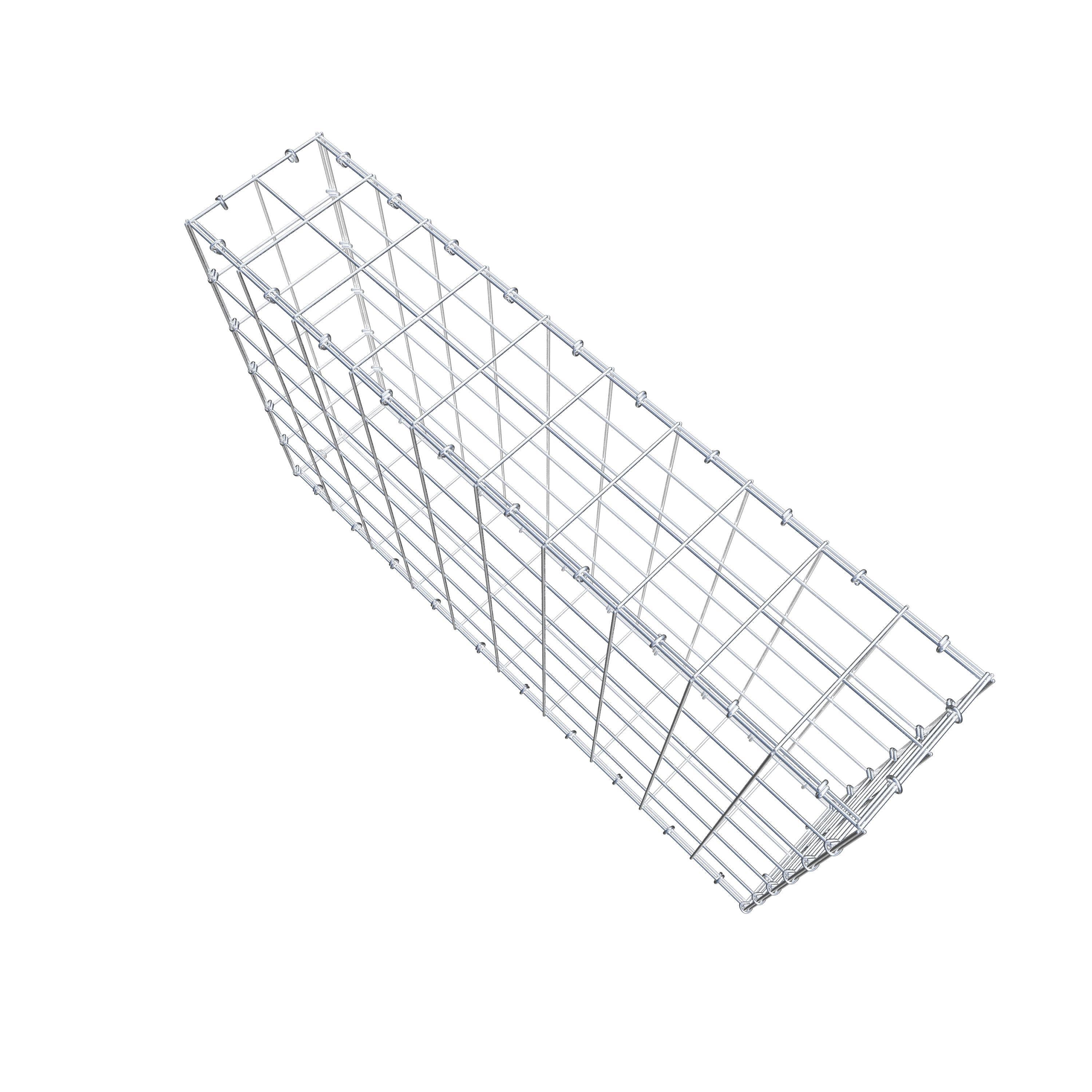 Gabione 100 cm x 60 cm x 20 cm (L x H x T), Maschenweite 10 cm x 10 cm, C-Ring