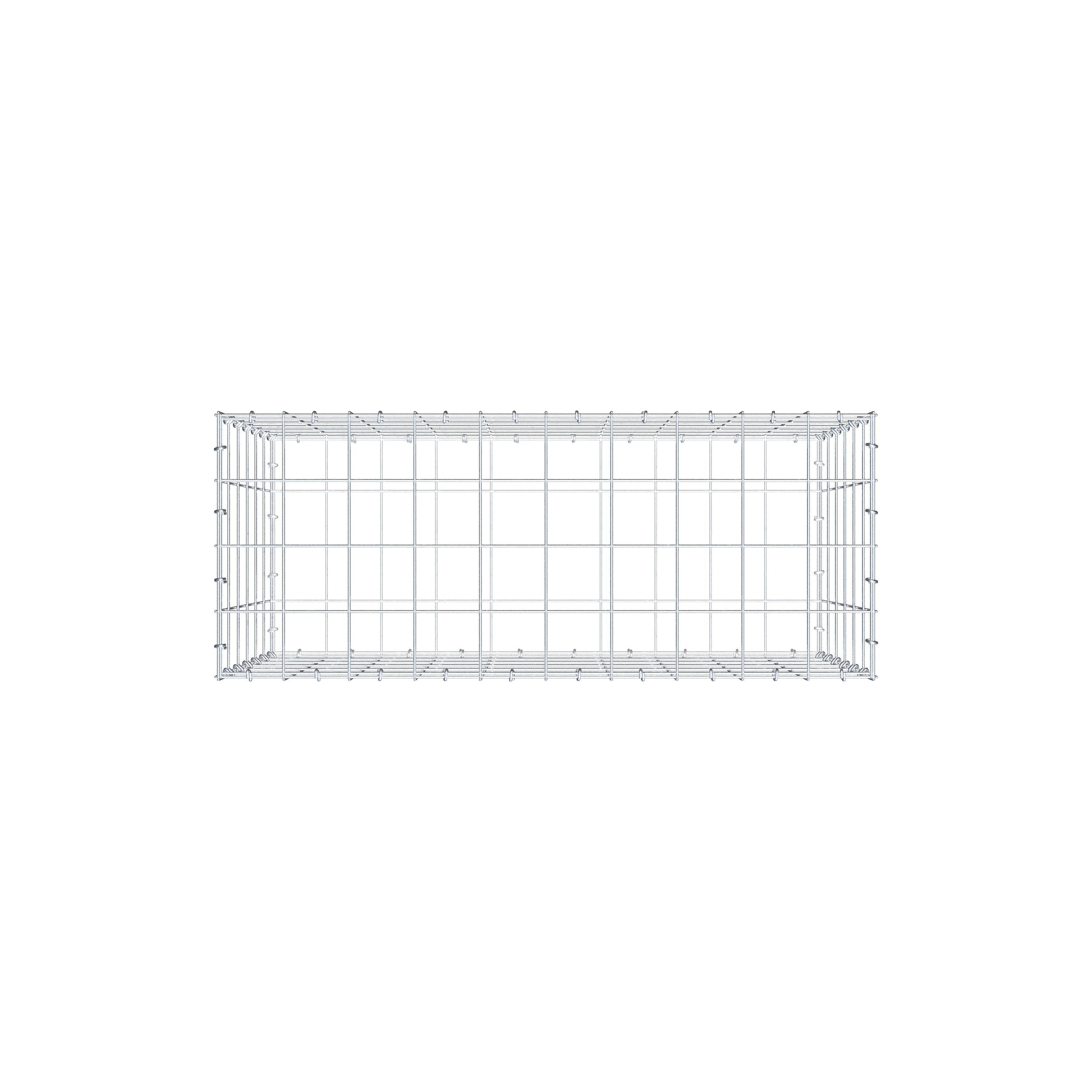 Gabion 100 cm x 60 cm x 40 cm (L x H x D), maskstorlek 10 cm x 10 cm, C-ring