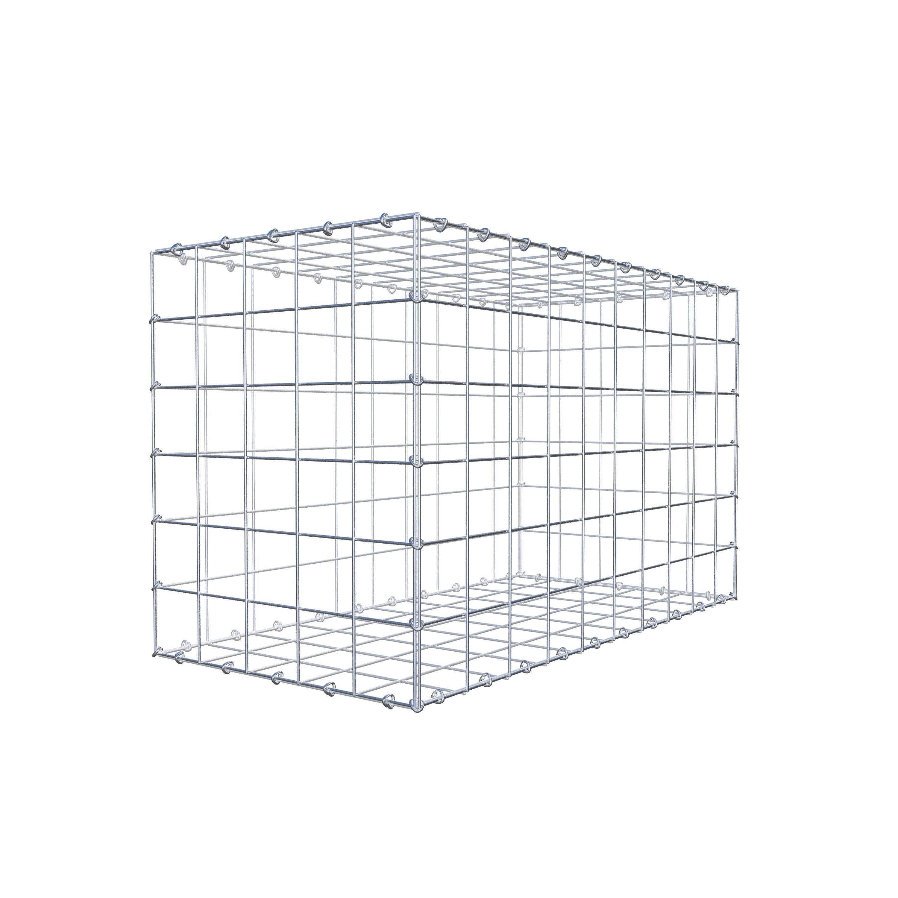 Gabion 100 cm x 60 cm x 50 cm (L x H x D), maskstorlek 10 cm x 10 cm, C-ring