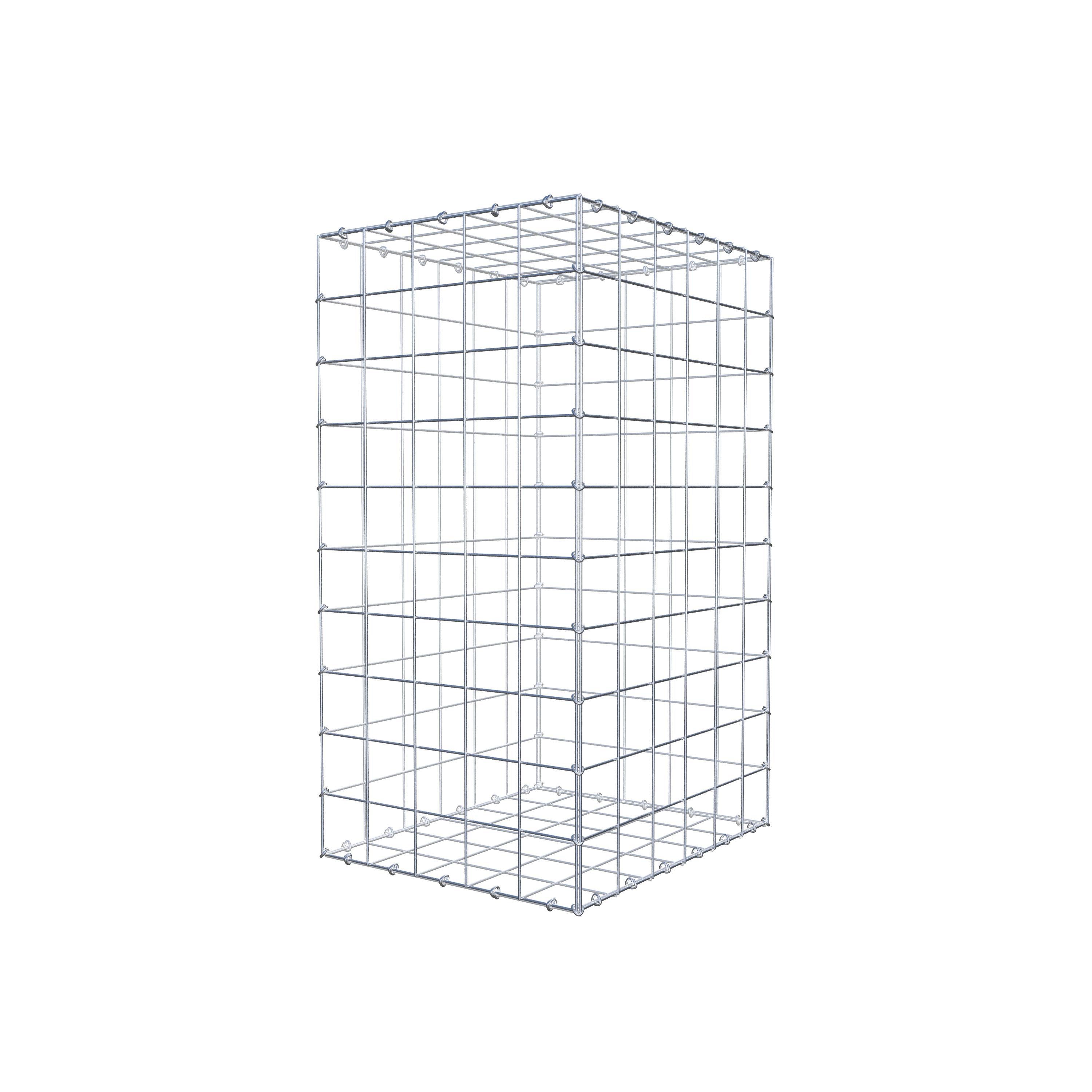 Gabion 100 cm x 60 cm x 50 cm (L x H x D), maskstorlek 10 cm x 10 cm, C-ring